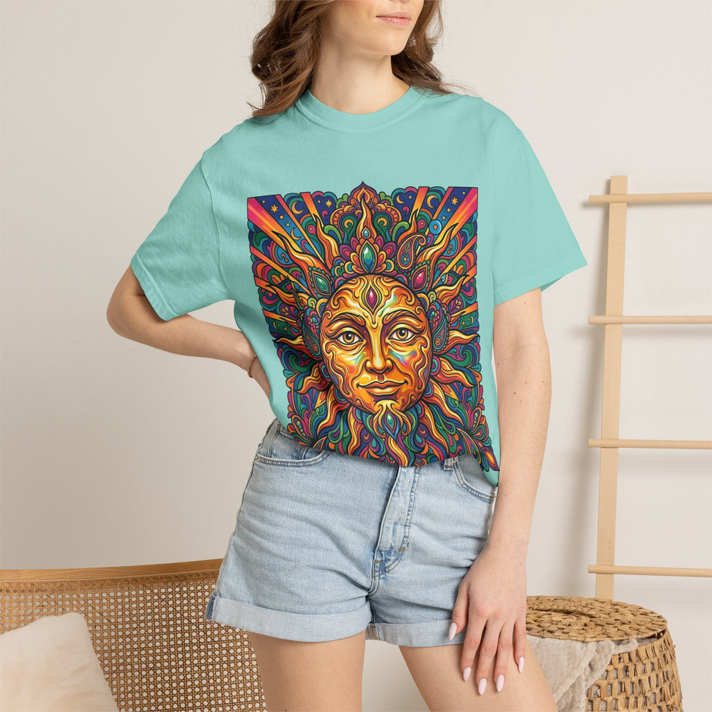 Unisex T-shirt - Psychedelic Sun Boho | Comfort Colors Garment-Dyed