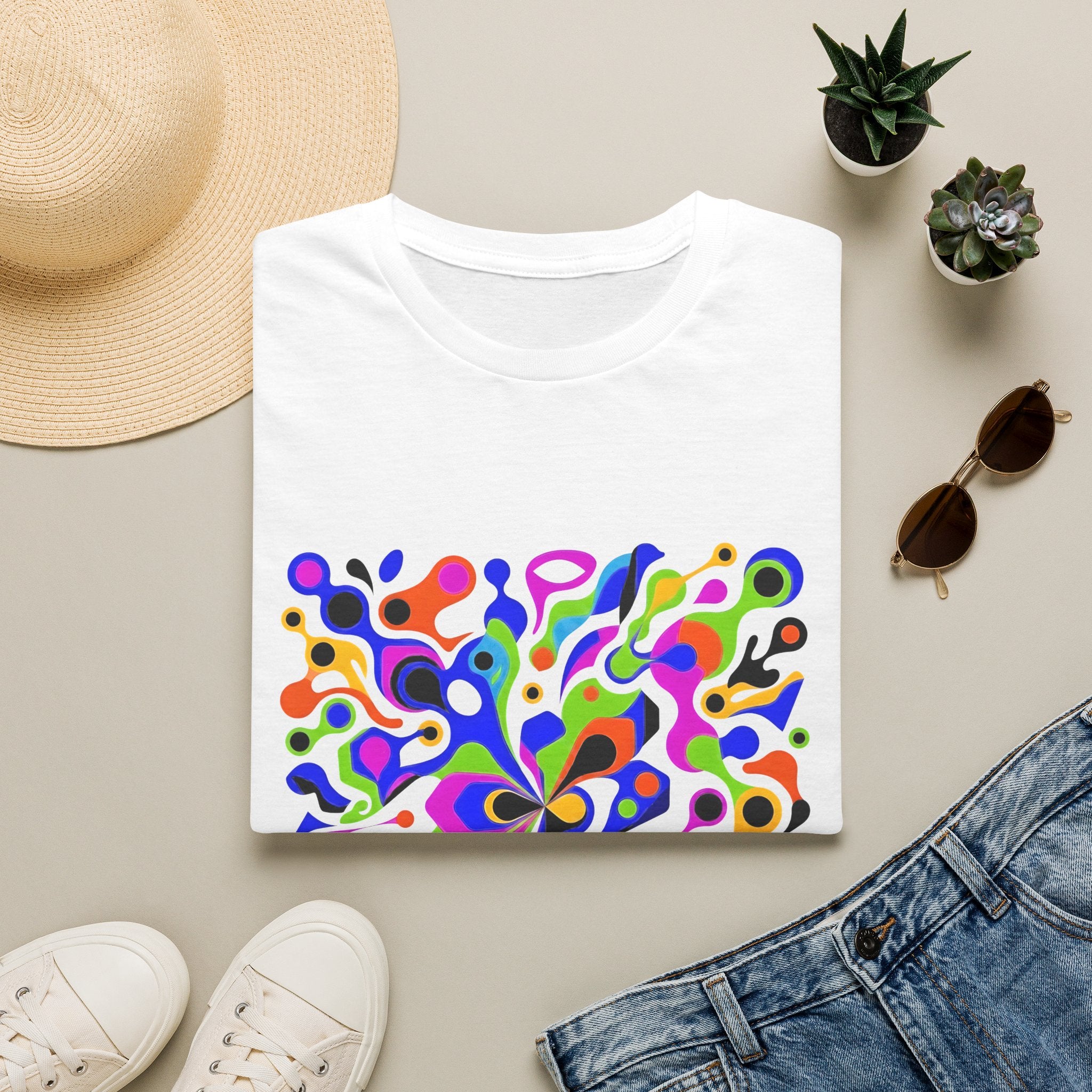 Unisex T-Shirt - Vibrant Organic Abstract | Psychedelic Flow