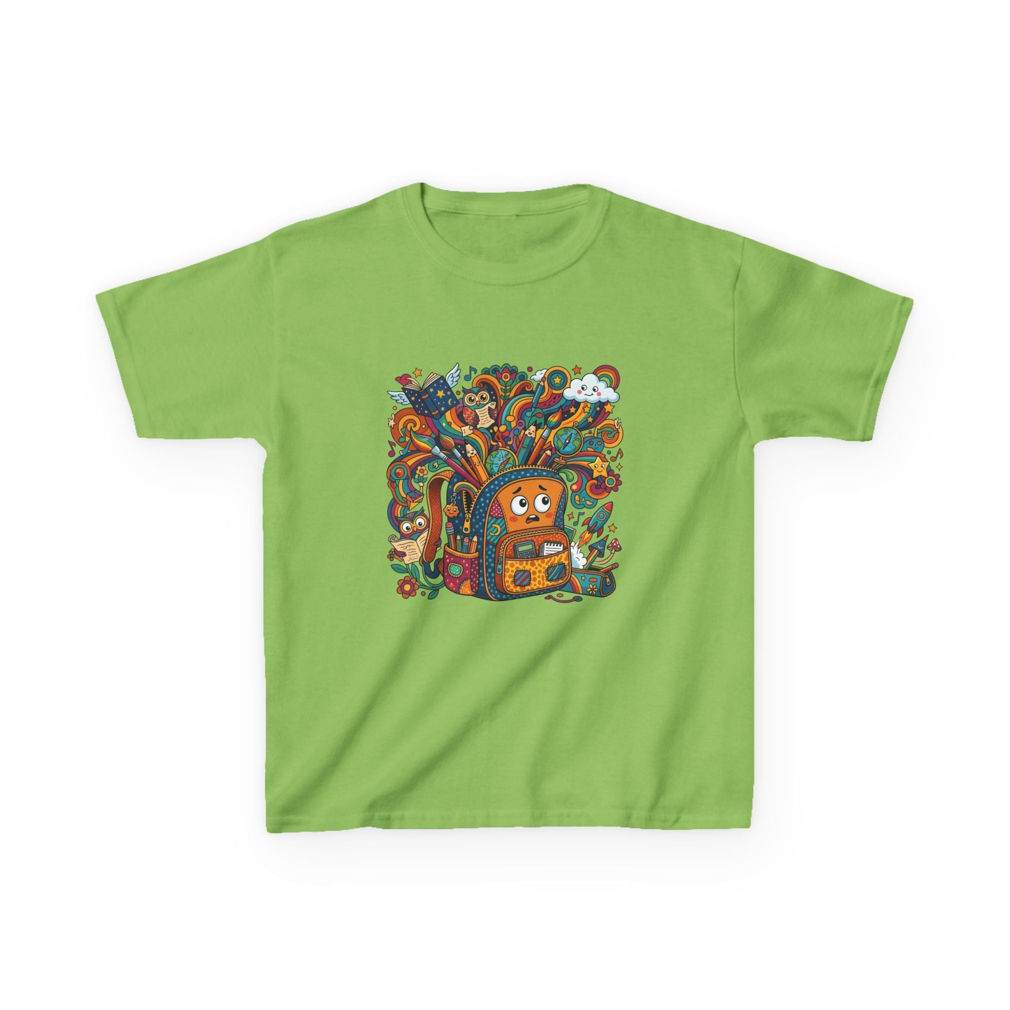 Kids Tee - Whimsical School Owl & Backpack | Back to School 2026
