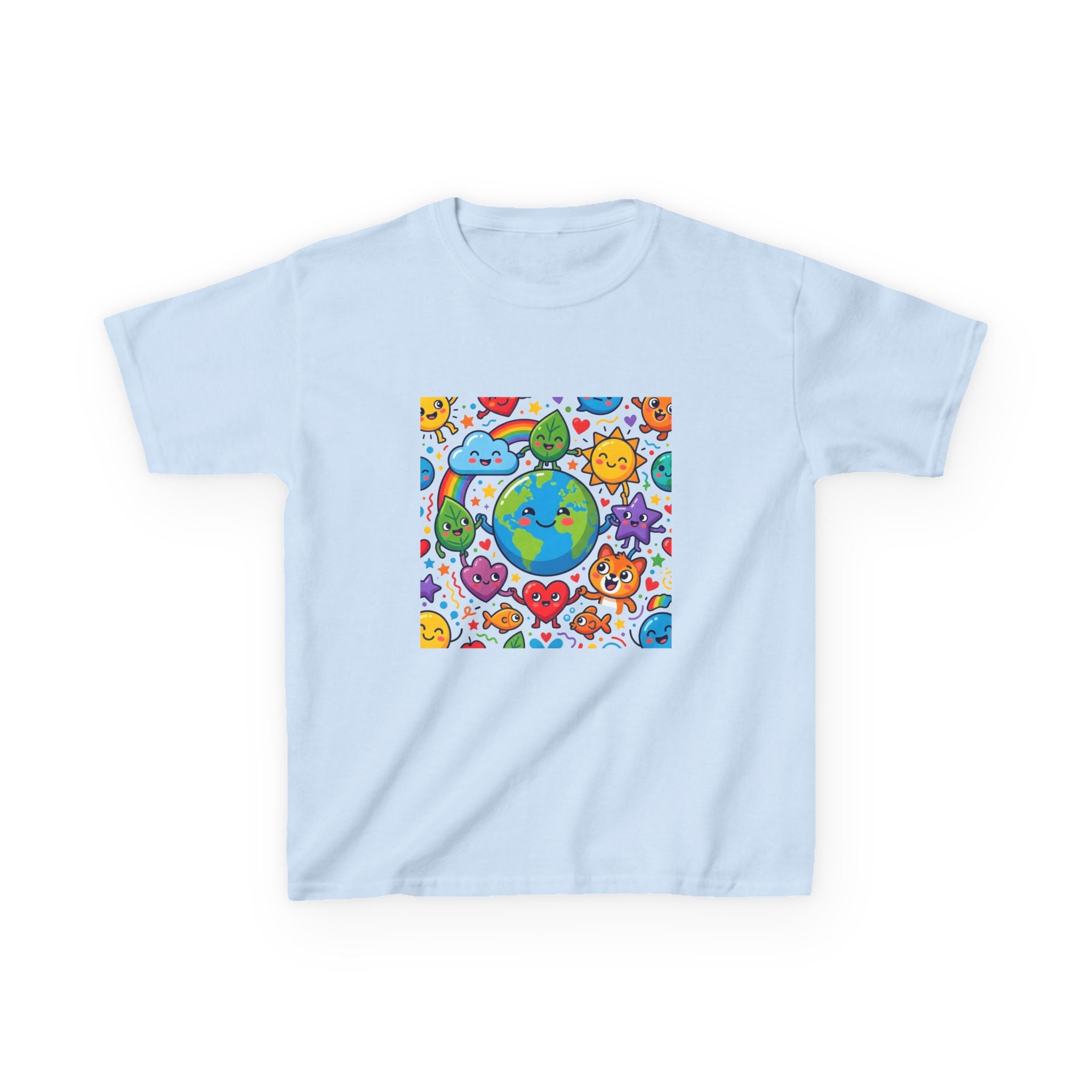 Kids Earth Day Tee - Happy Cartoon Planet | Nature Lovers