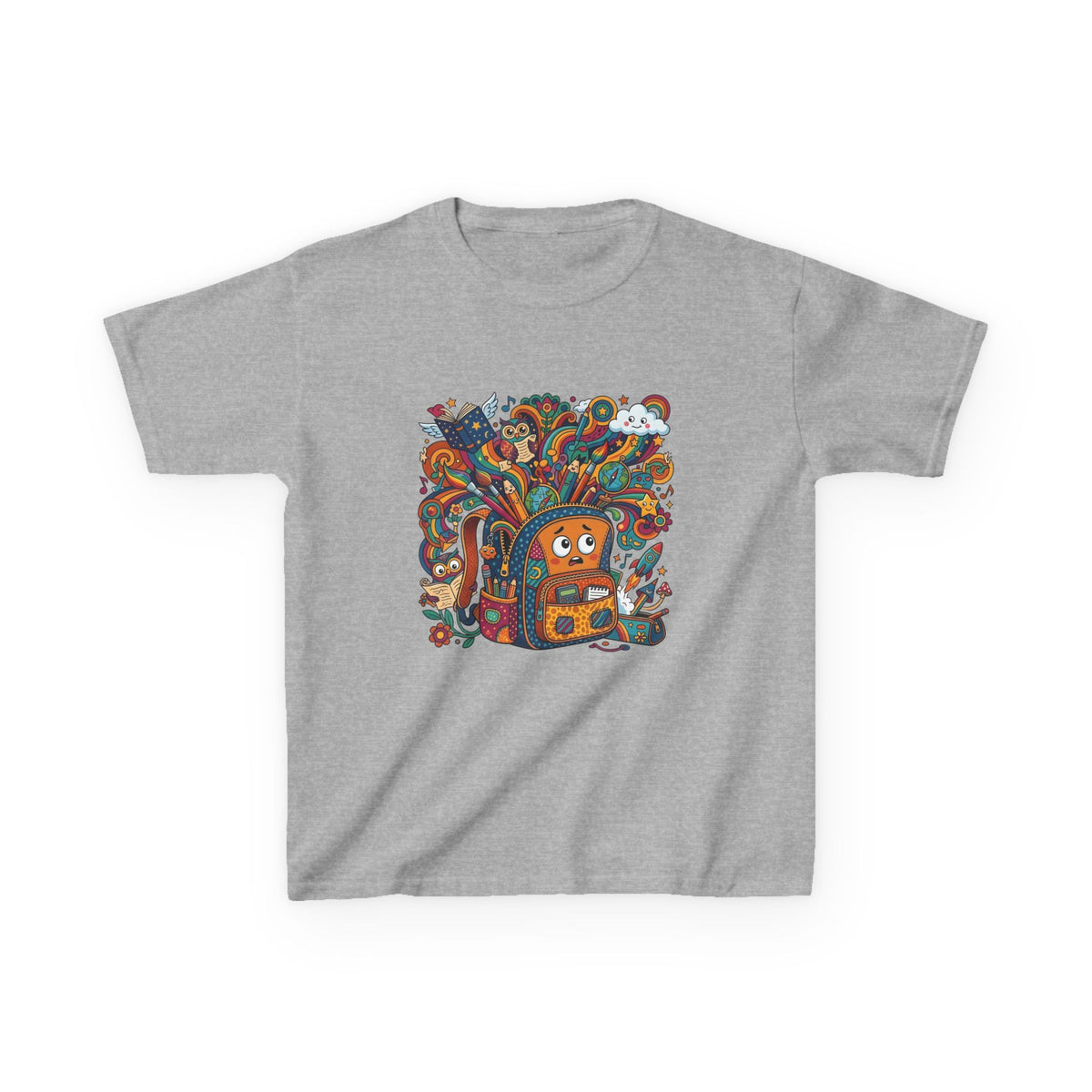 Kids Tee - Whimsical School Owl & Backpack | Back to School 2026