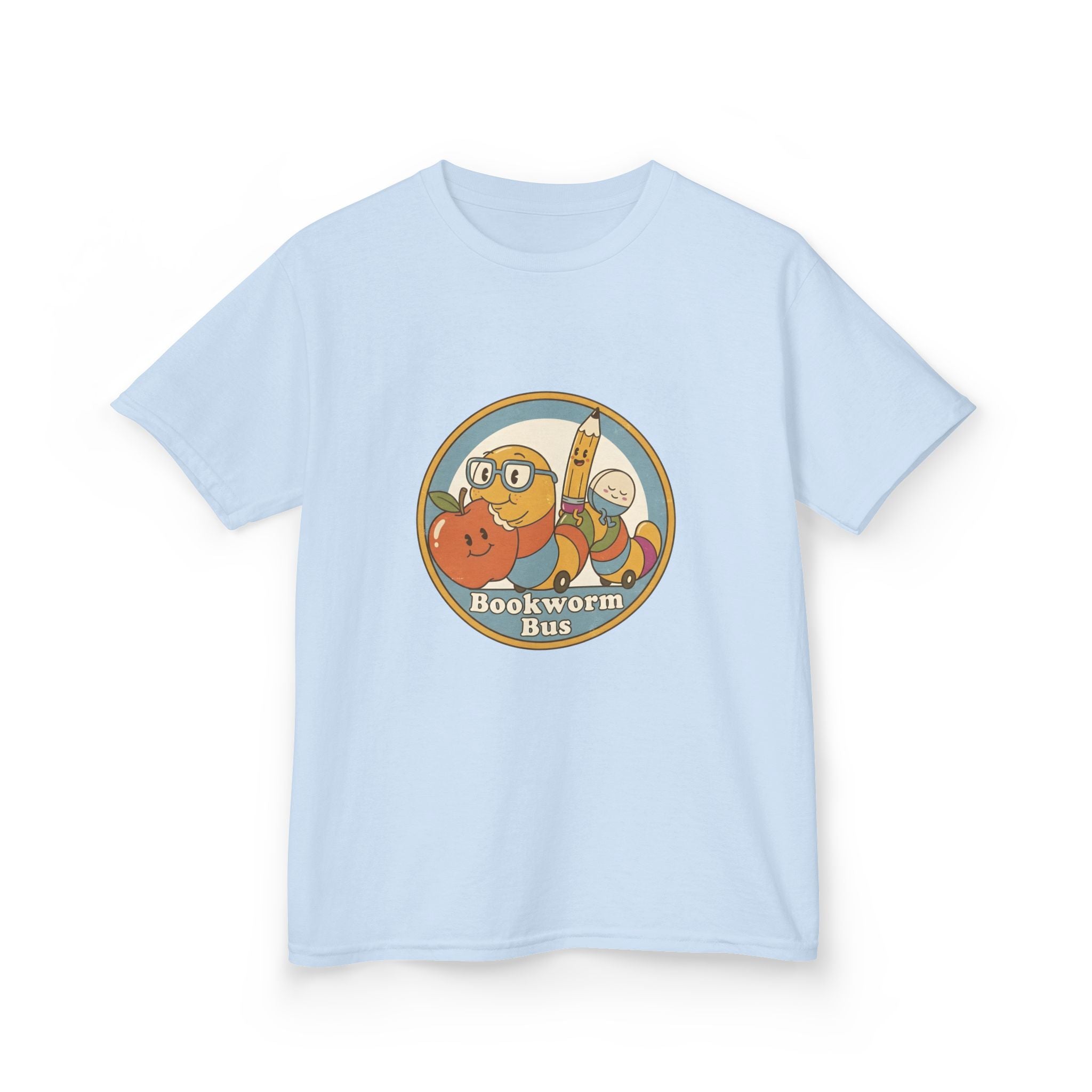 Kids Bookworm T-Shirt - School Bus | Educational Learning