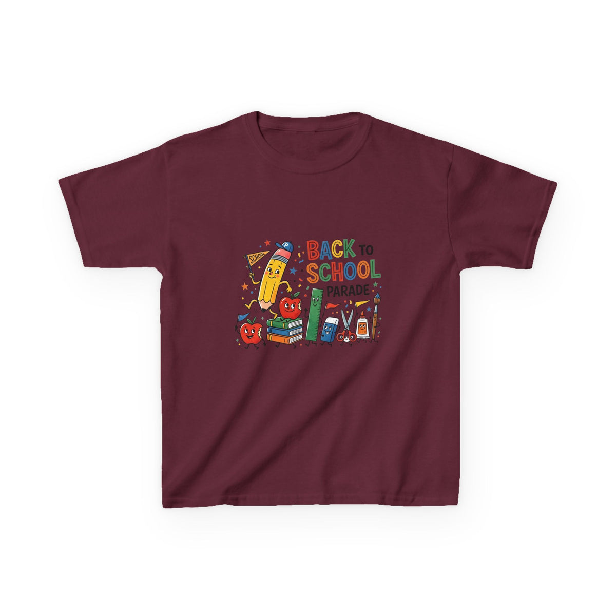 Kids Back to School Tee - Playful SCHOOL Supplies | First Day
