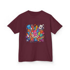 Kids T-Shirt - Cartoon School Supplies Doodle | Back to School