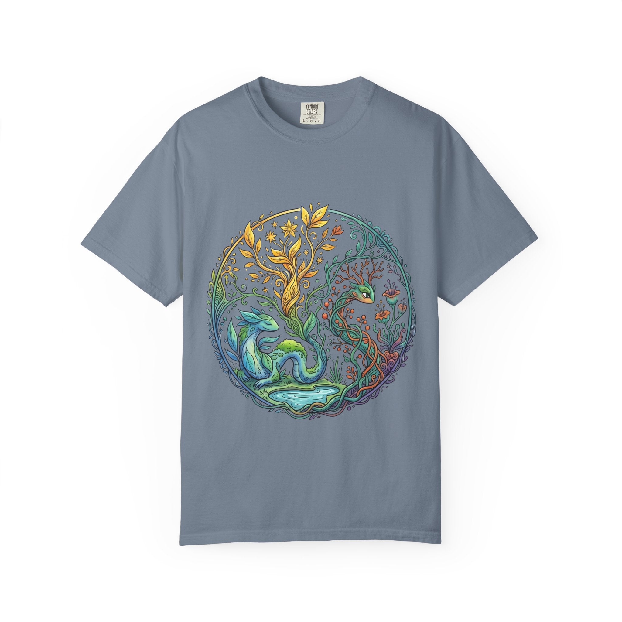 Elemental Dragon Tree T-Shirt - Mystical Nature Art | Comfort Colors