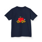 Kids T-Shirt - Apple On Wheels Graphic | Whimsical Fruit Car