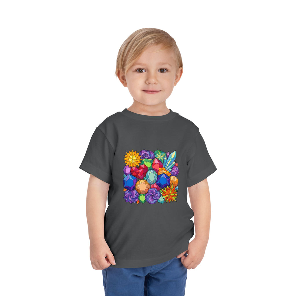 Toddler Tee - Vibrant Geometric Crystal & Gemstone Shirt