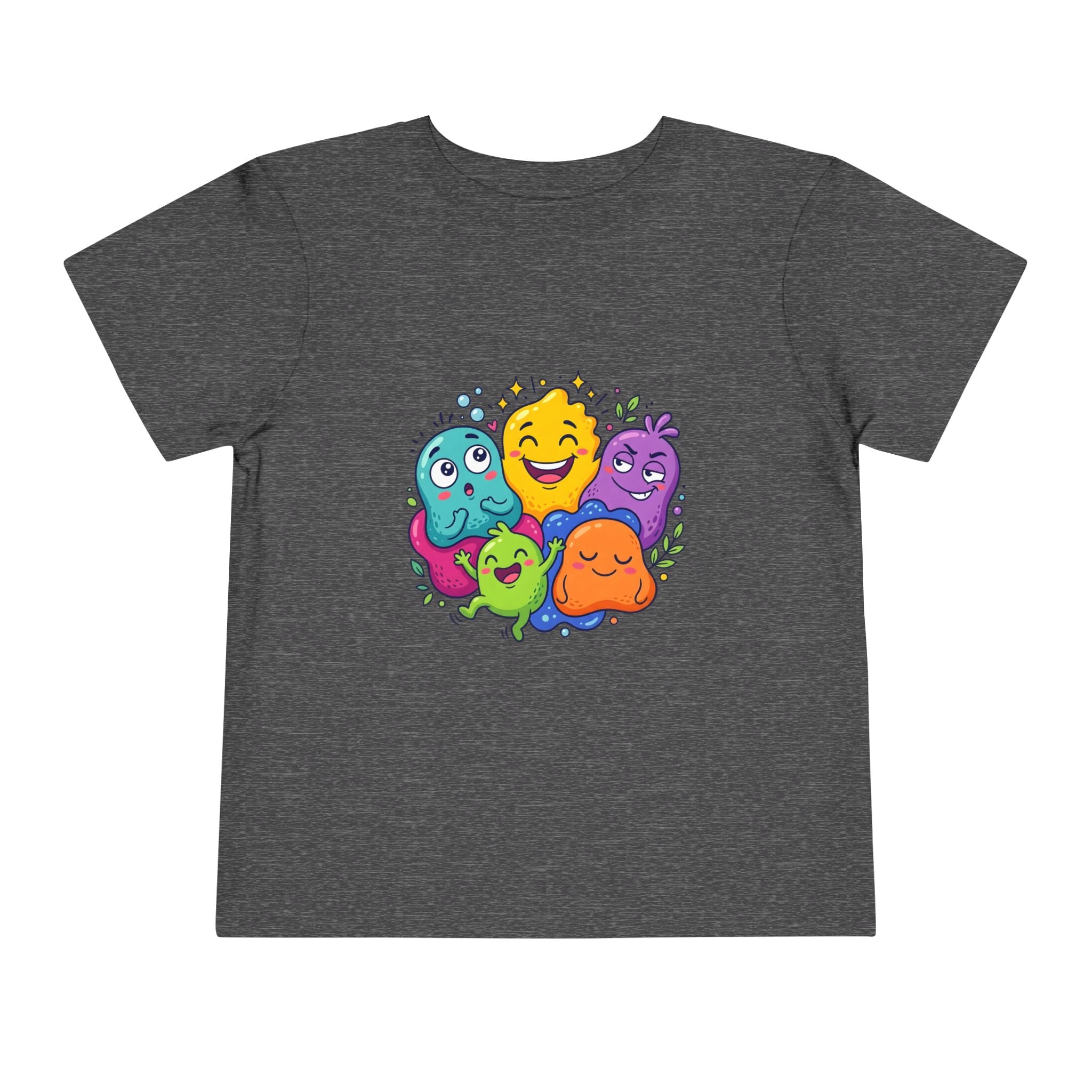 Toddler Monster Tee - Cute Happy Colorful Cartoon Kids Shirt