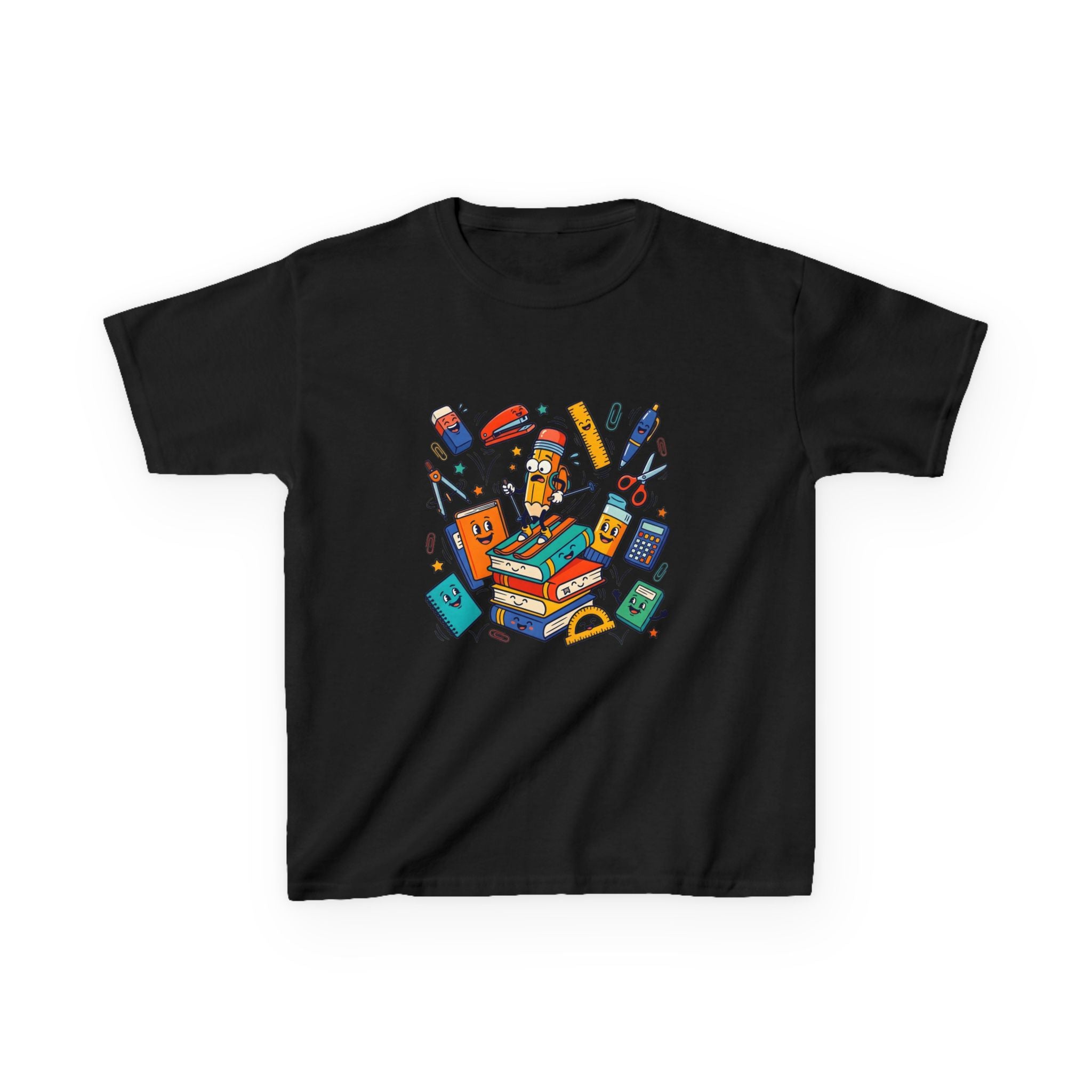 Kids T-Shirt - Cute Doodle School Supplies | First Day 2026