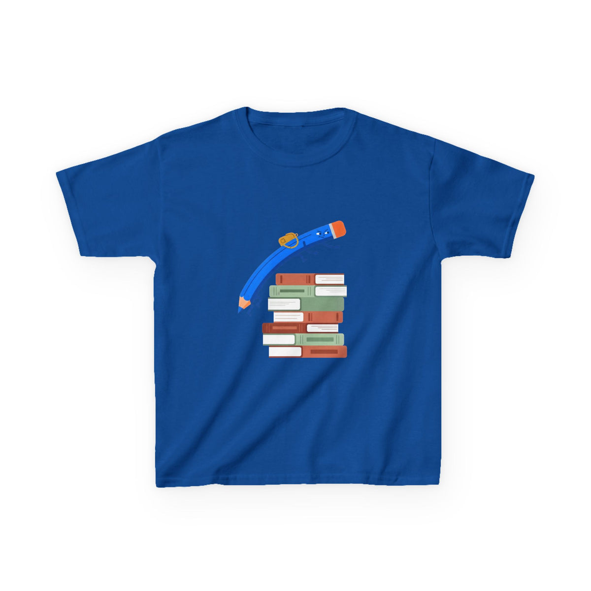 Kids Tee - Back to School Education | Books & Pencil