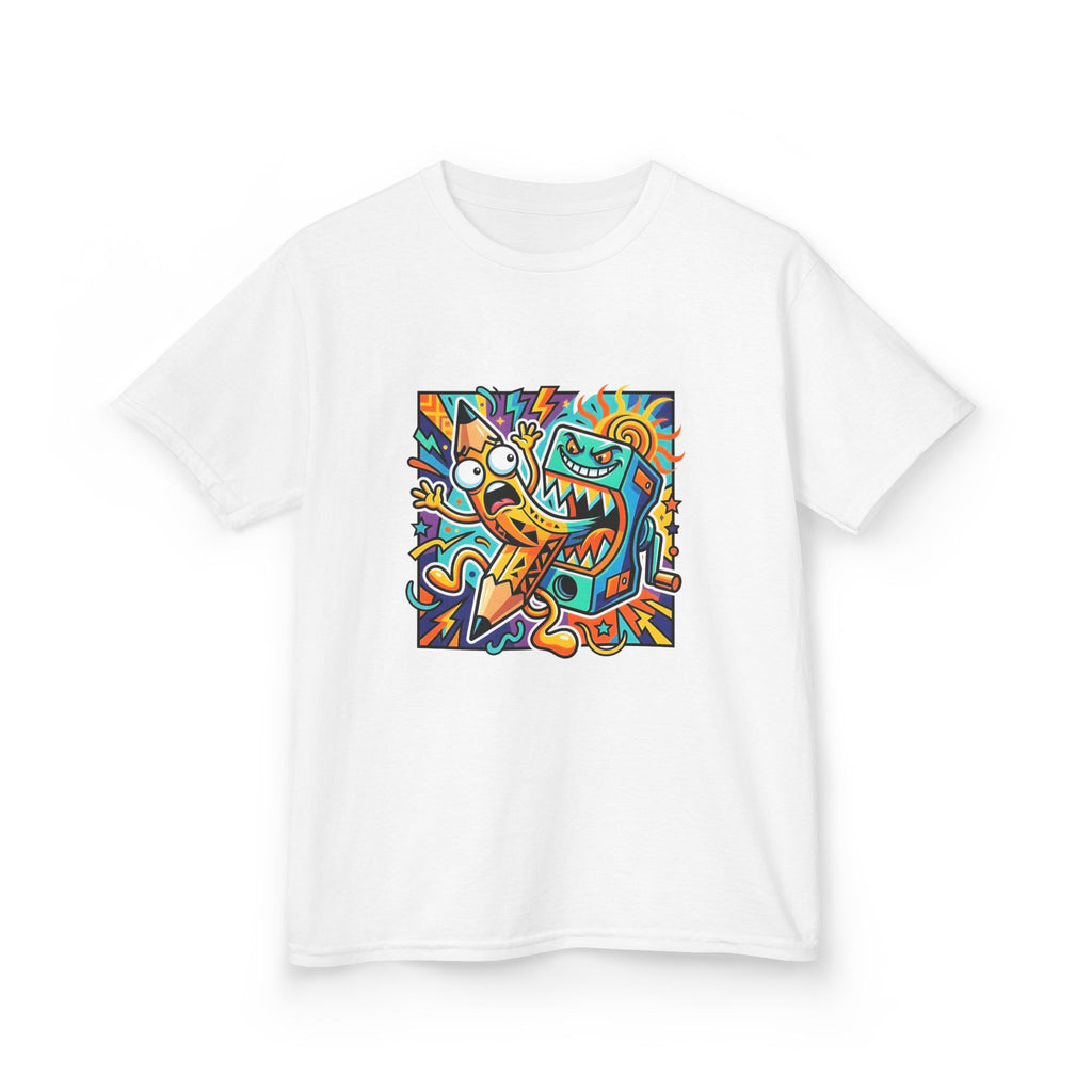 Kids Tee - Dynamic School Supplies Cartoon | Back to School Fun