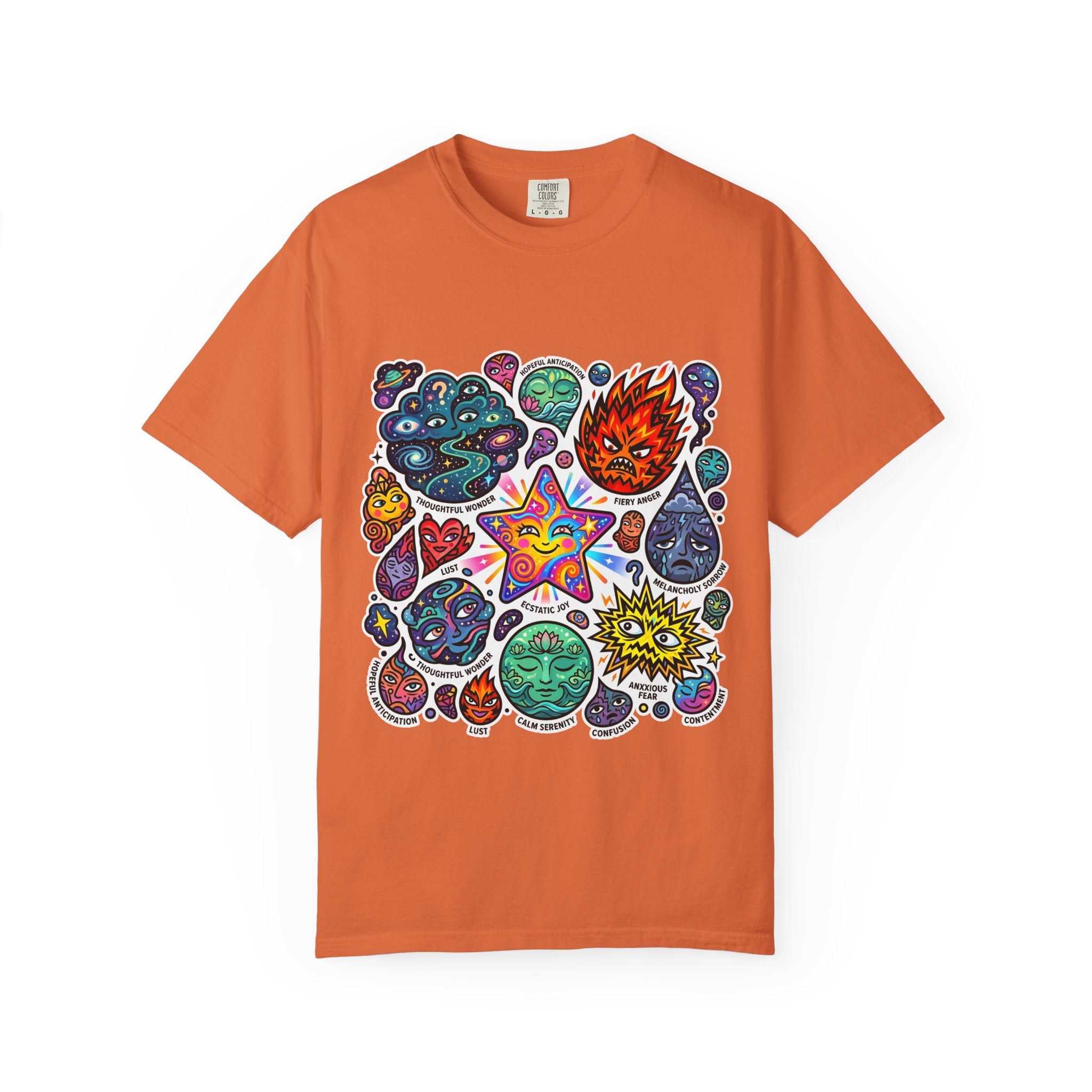Comfort Colors T-Shirt - Psychedelic Emotions Art | Mental Health