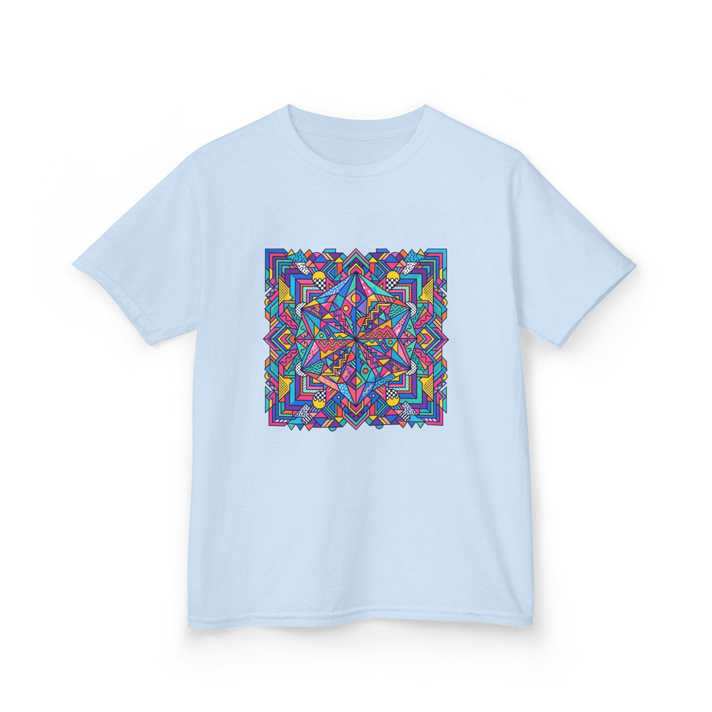 Kids Tee - Retro Geometric Kaleidoscope Abstract | 90s Aesthetic Top