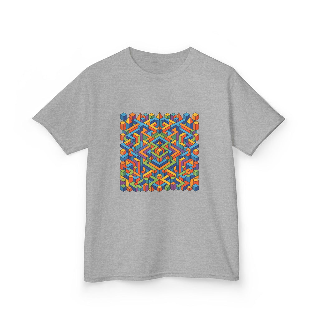 Kids T-Shirt - Colorful Isometric Optical Illusion Maze