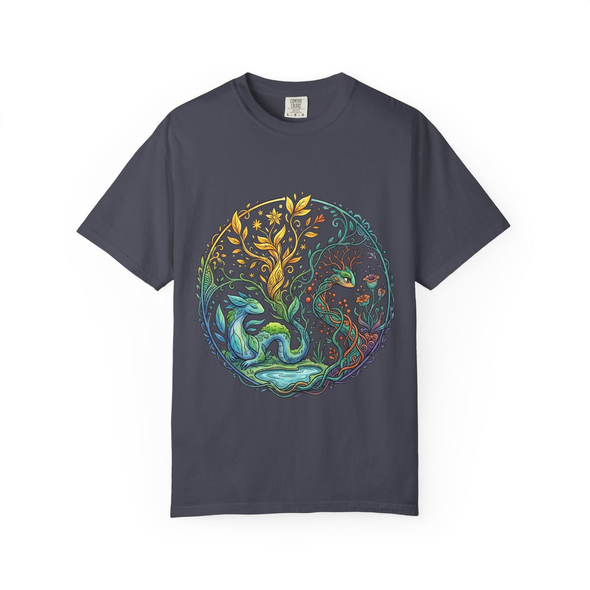 Elemental Dragon Tree T-Shirt - Mystical Nature Art | Comfort Colors