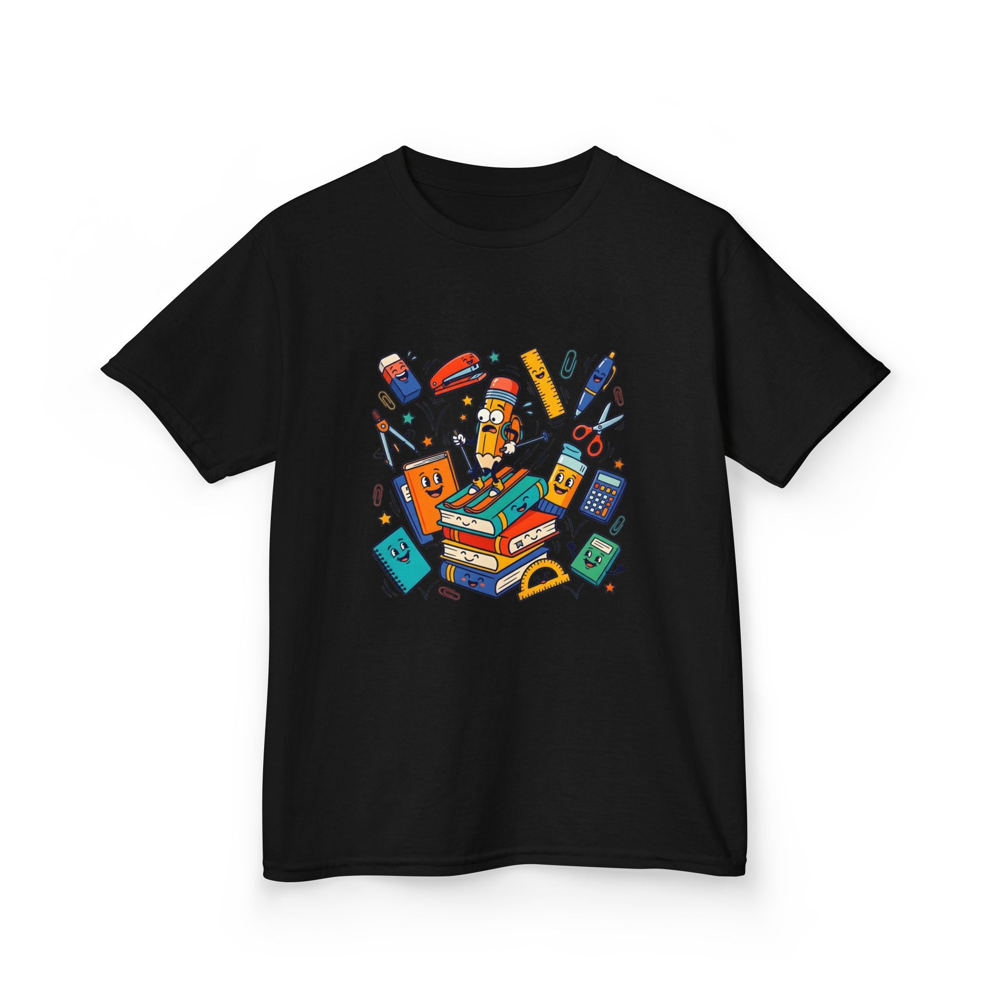Kids T-Shirt - Cute Doodle School Supplies | First Day 2026