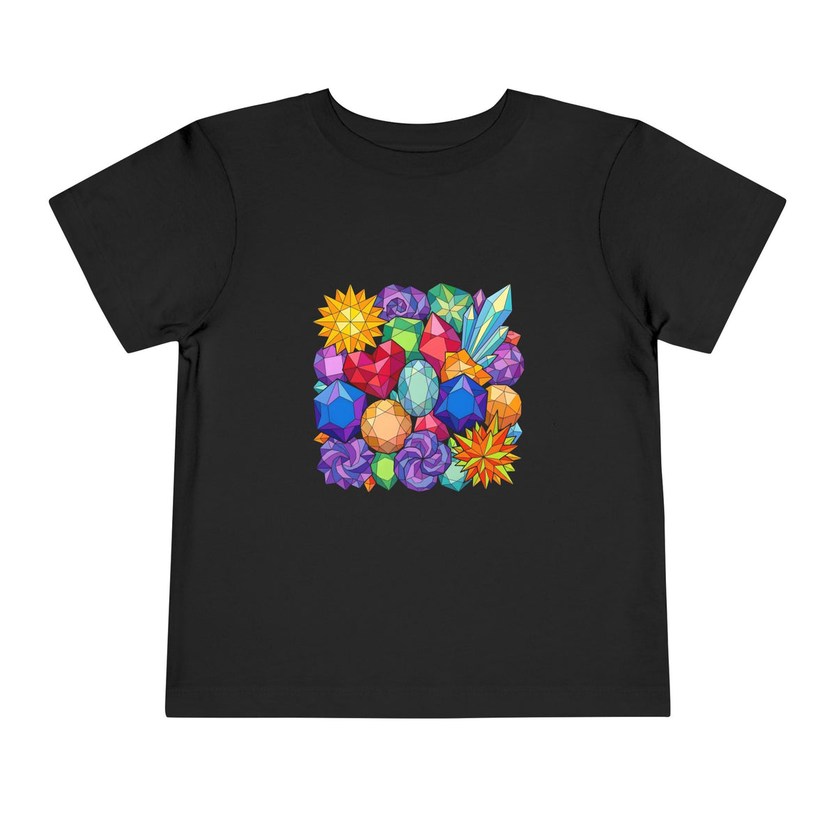 Toddler Tee - Vibrant Geometric Crystal & Gemstone Shirt