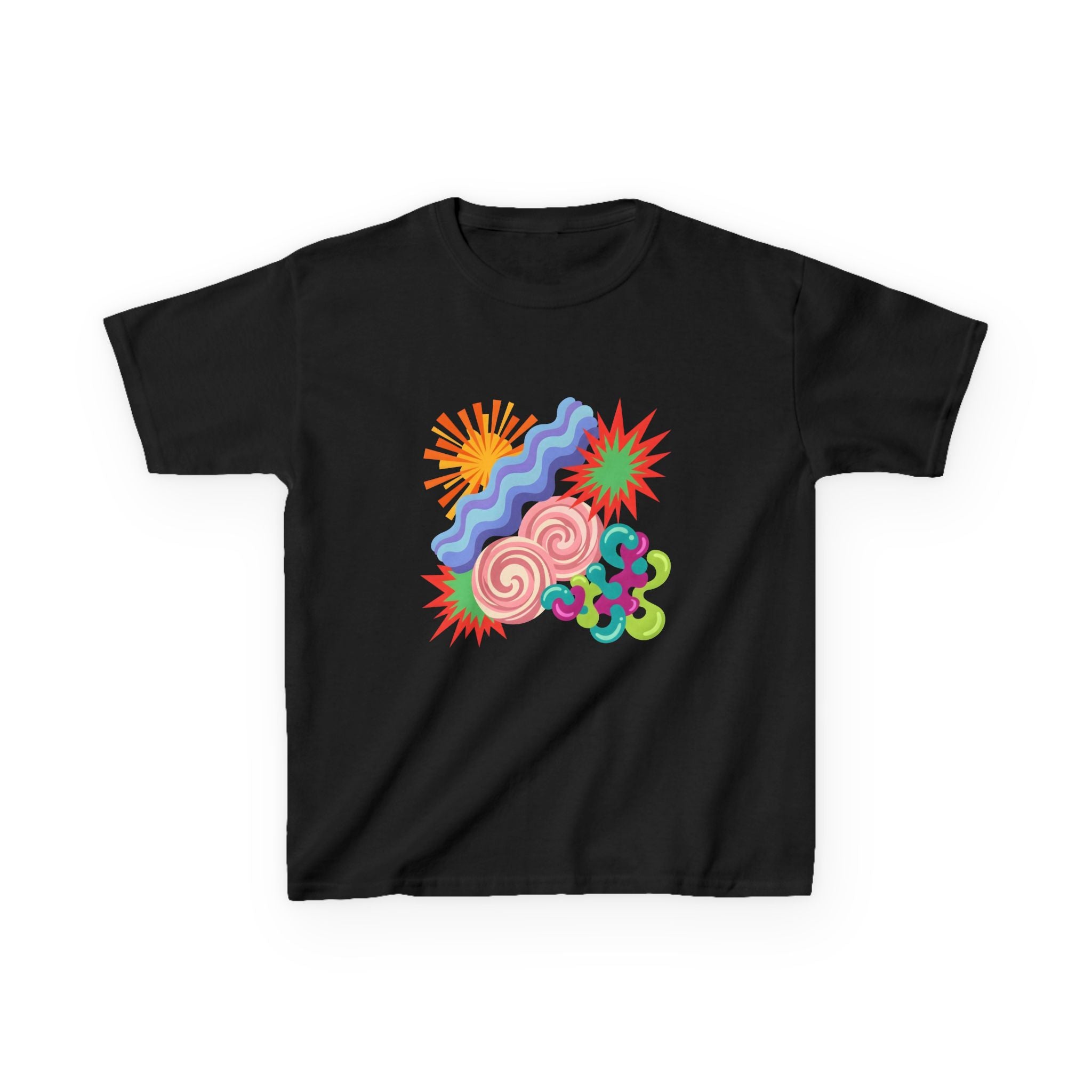 Kids T-Shirt - Playful Candy Explosion Abstract Art