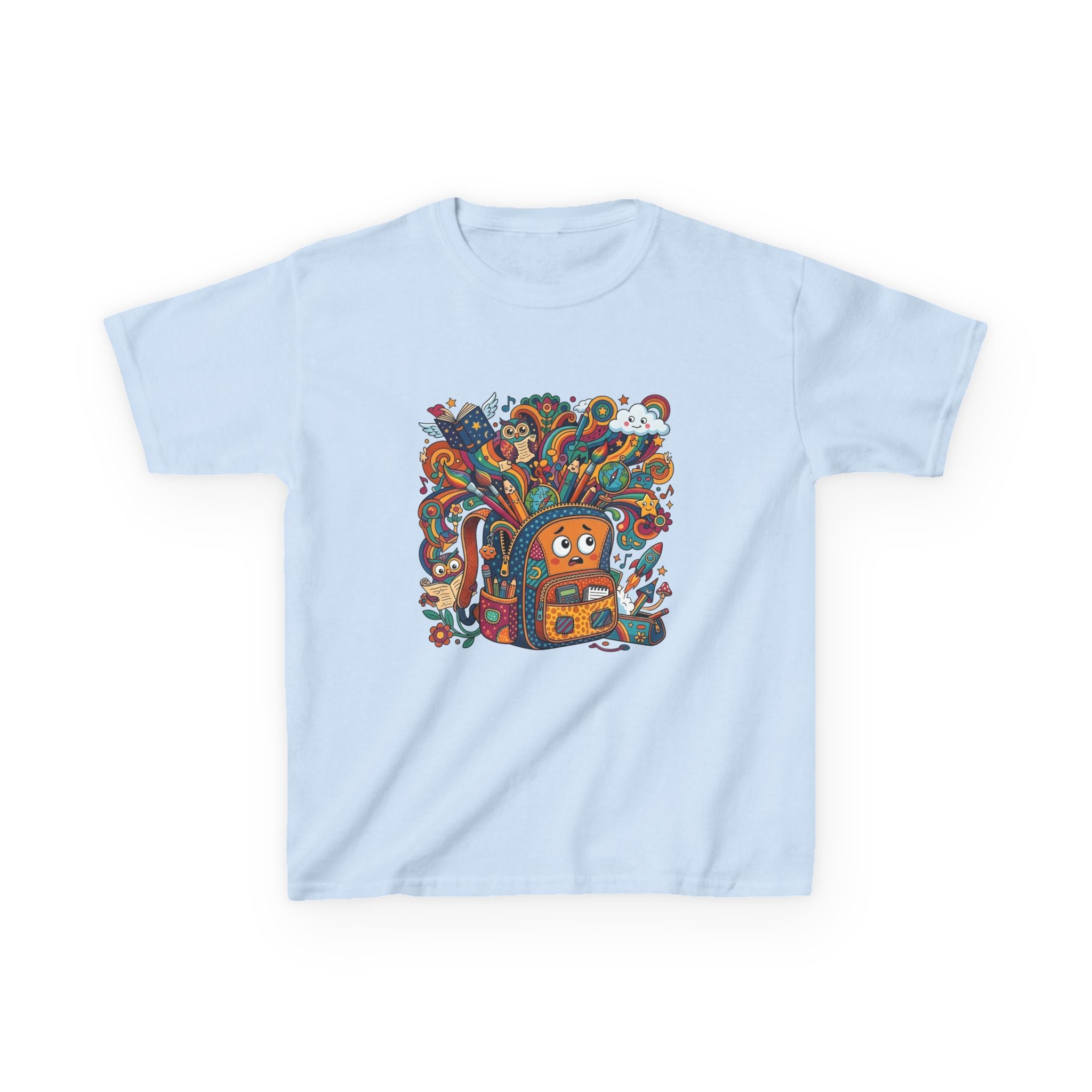 Kids Tee - Whimsical School Owl & Backpack | Back to School 2026