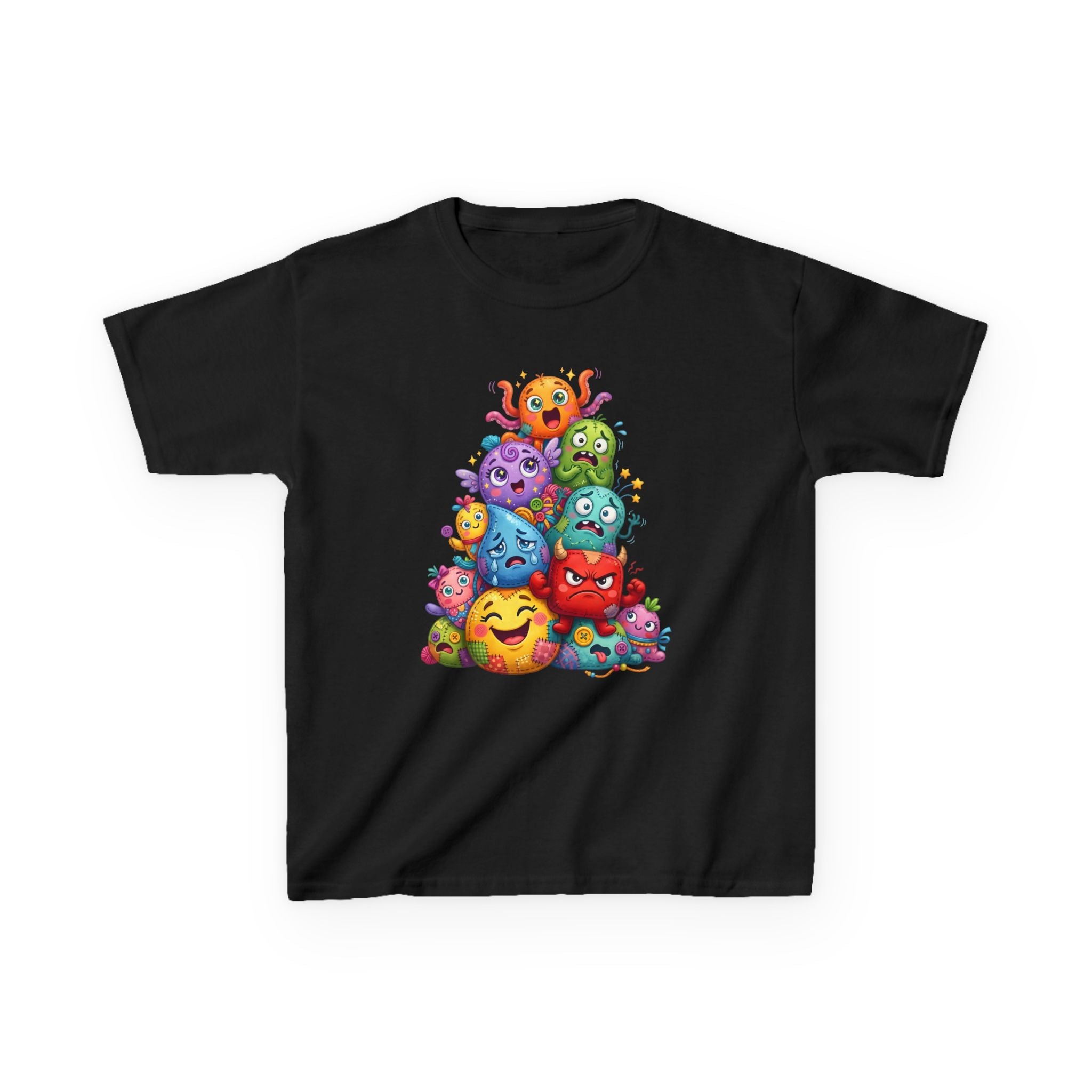 Kids T-Shirt - Cute Monster Pile | Whimsical Cartoon Design
