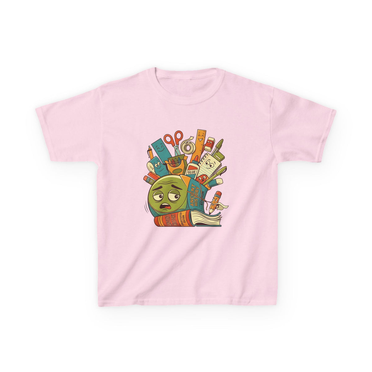 Kids Tee - Ancient History Overstuffed Edition | School Stress Back