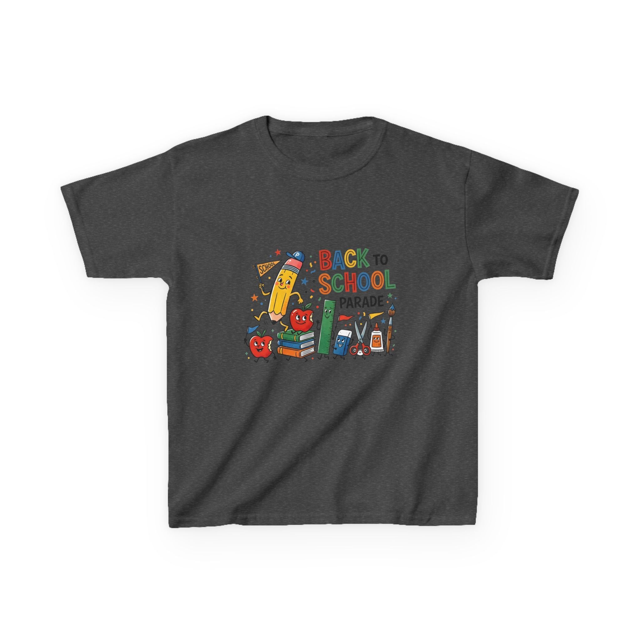 Kids Back to School Tee - Playful SCHOOL Supplies | First Day