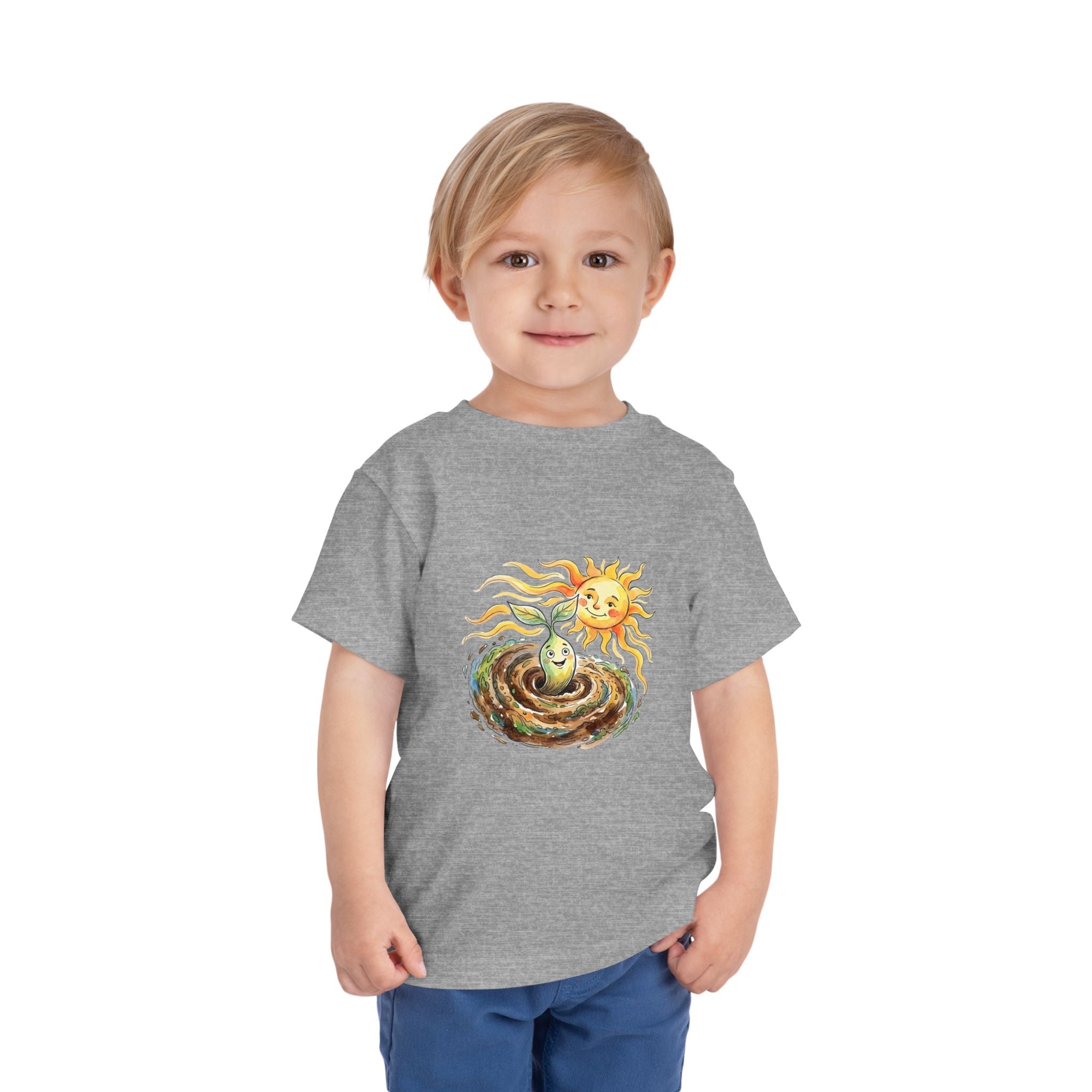 Toddler Tee - Whimsical Nature Growth Life Cycle Shirt | Earth Sun