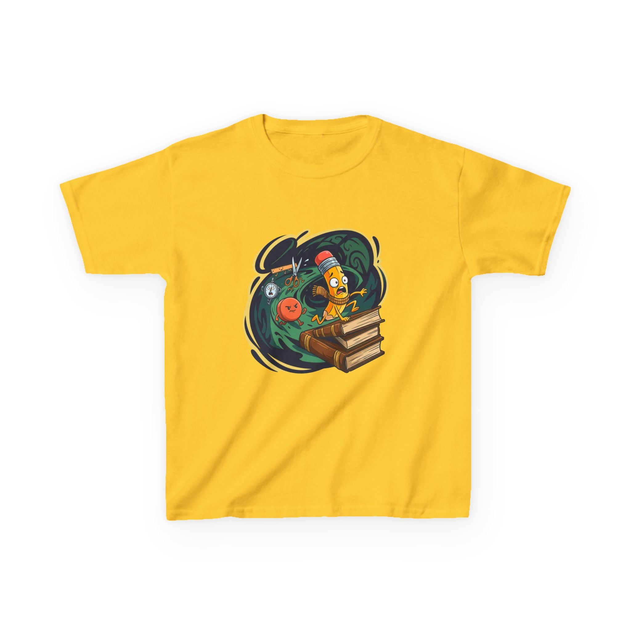 Kids School Supplies Tee - Whimsical Cartoon Design | Back to School