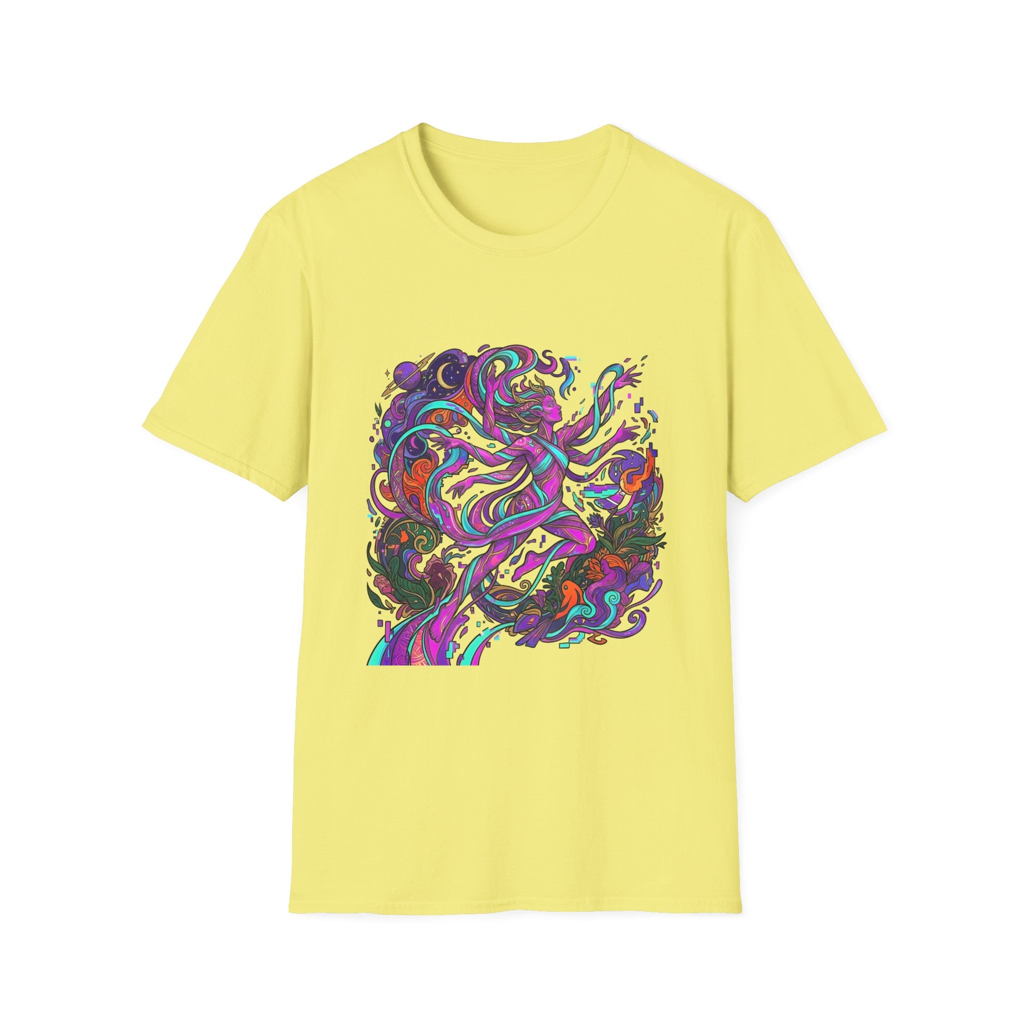 T-Shirt - Vibrant Psychedelic Cosmic Goddess Spiritual Flow