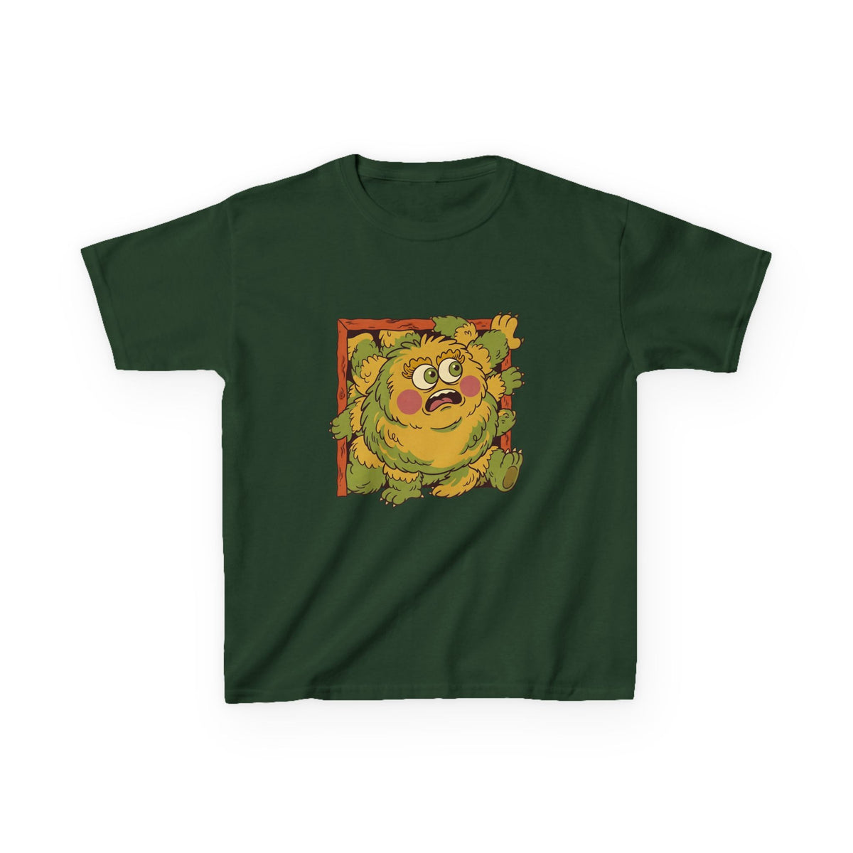 Kids Monster Tee - Whimsical Box Surprise Cartoon | Retro Colors