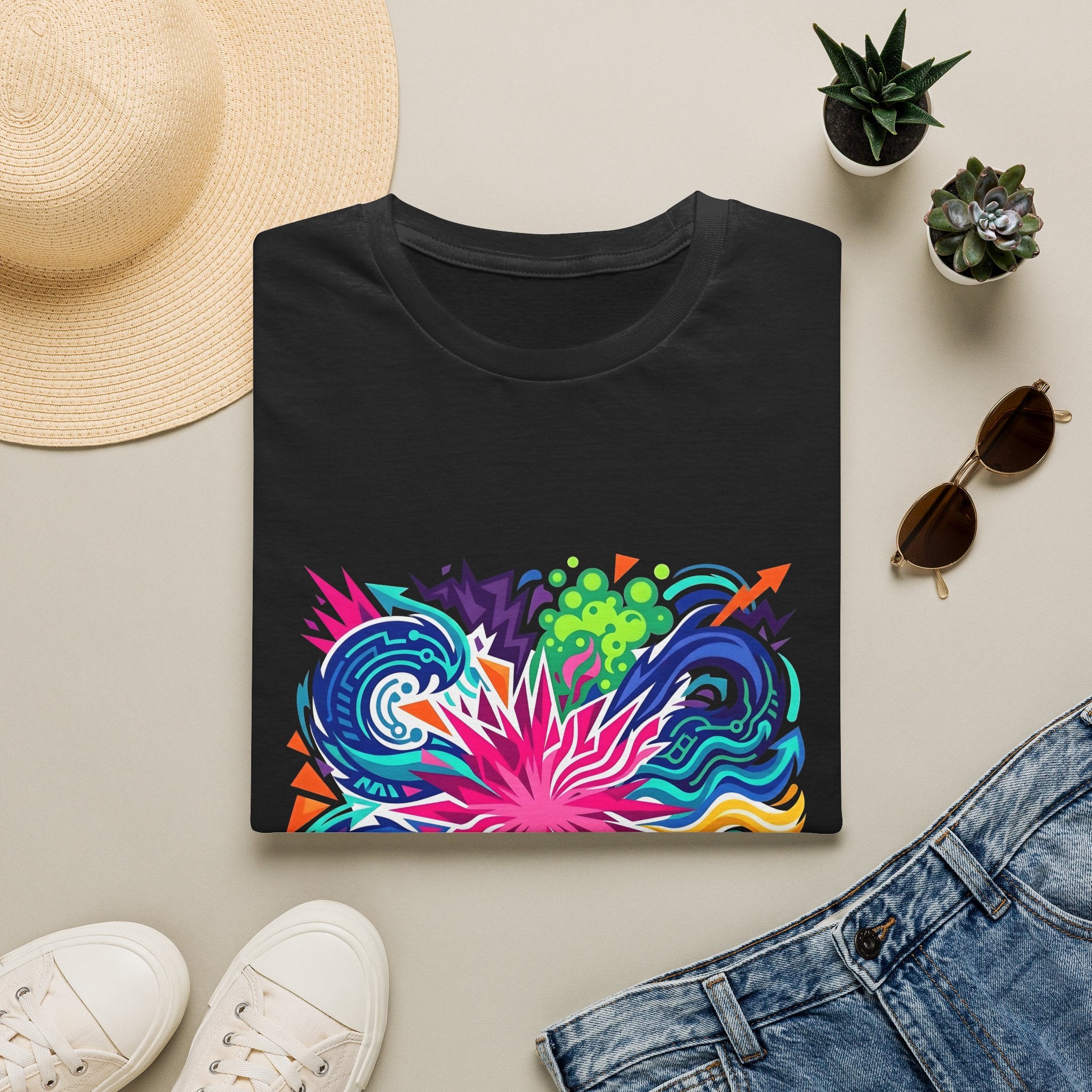 Abstract T-Shirt - Vibrant Graffiti Explosion | Unisex