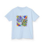 Kids Tee - Playful 90s Geometric Monsters | Retro Abstract
