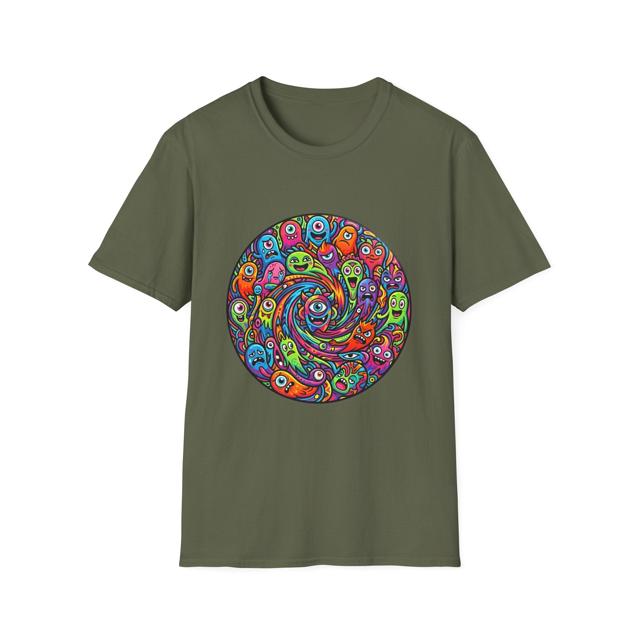T-Shirt - Psychedelic Monster Swirl | Vibrant Alien Party