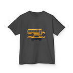 Kids School Bus T-Shirt - Cute Cartoon Reflection | Back to School