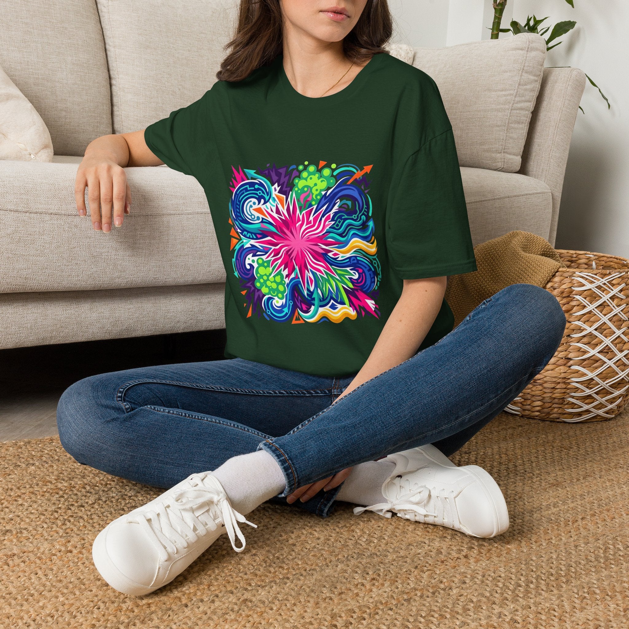 Abstract T-Shirt - Vibrant Graffiti Explosion | Unisex