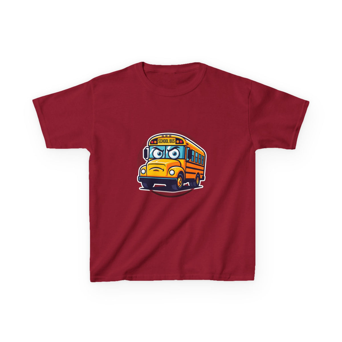 Kids T-Shirt - Angry SCHOOL BUS Cartoon Tee | Funny Character