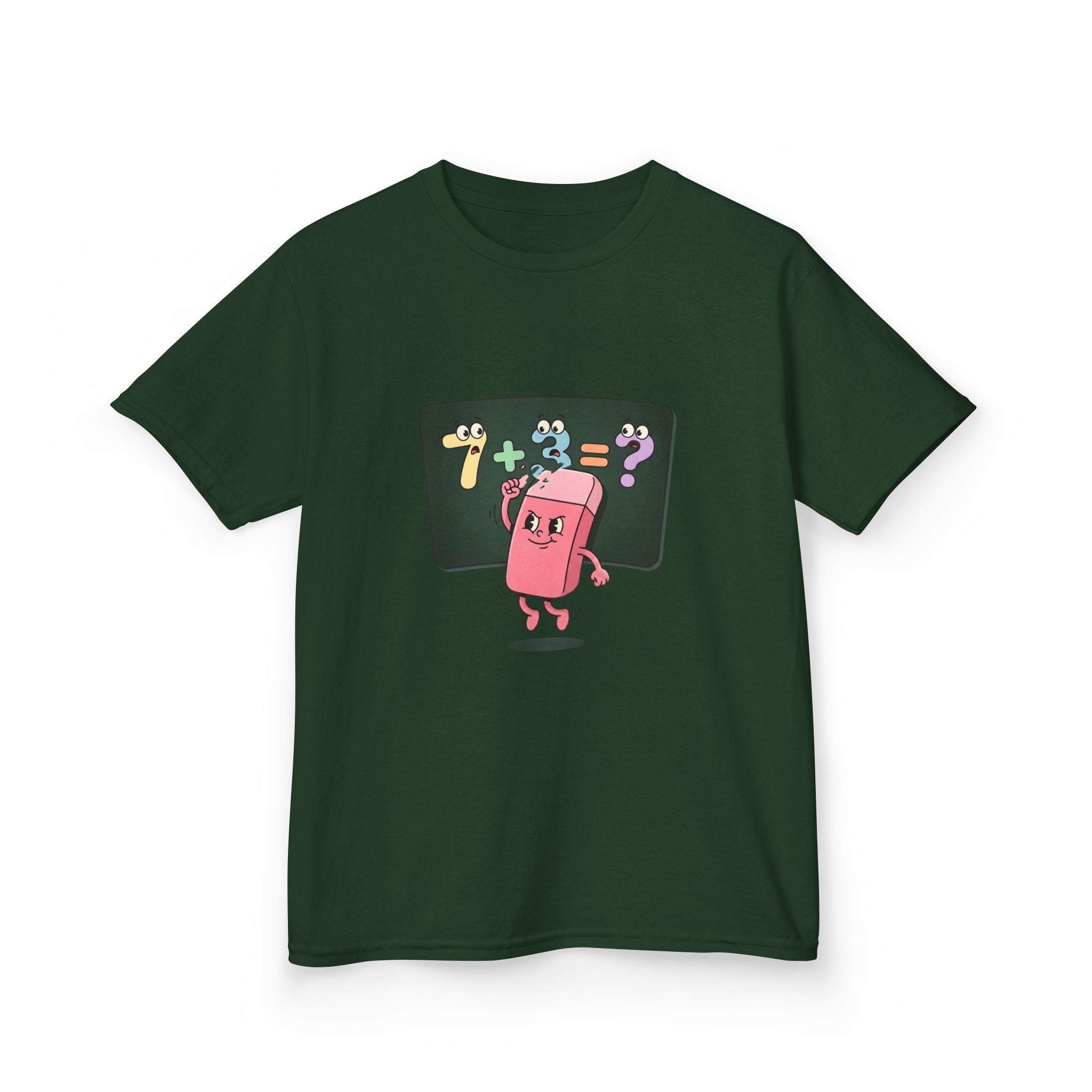 Kids Retro Math Tee - Playful Eraser Addition Problem