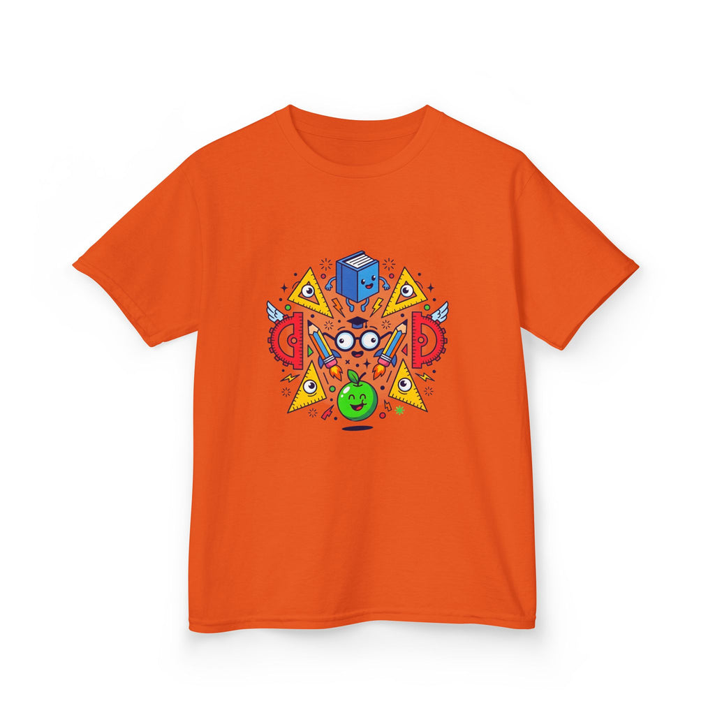 Kids Tee - Cartoon School Supplies & Learning Design | Back to School
