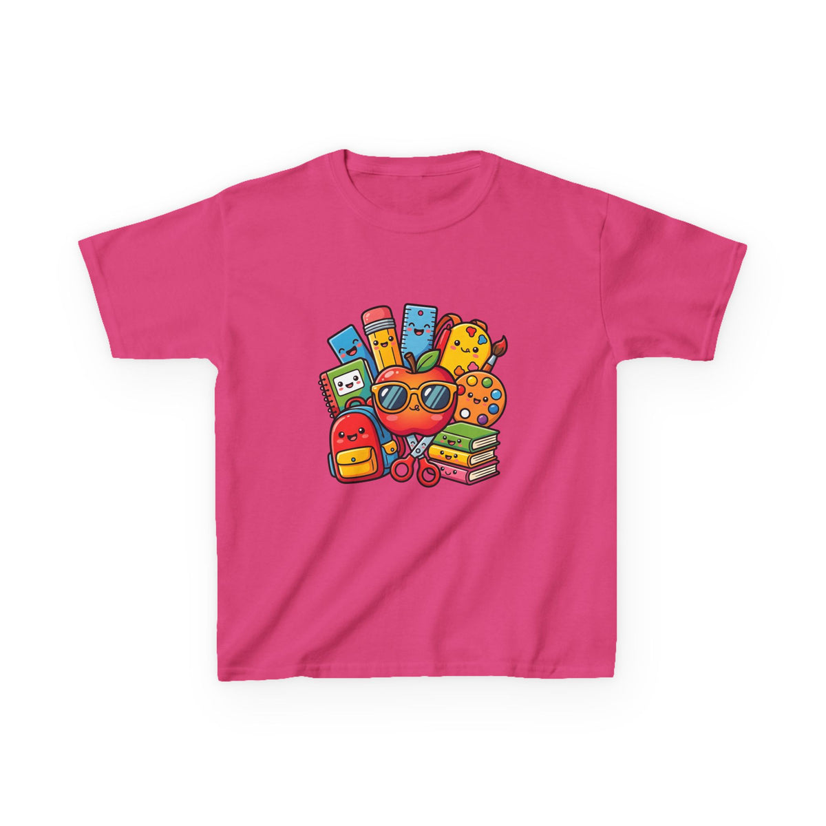 Kids Back to School T-Shirt - Kawaii School Supplies Art | 2026