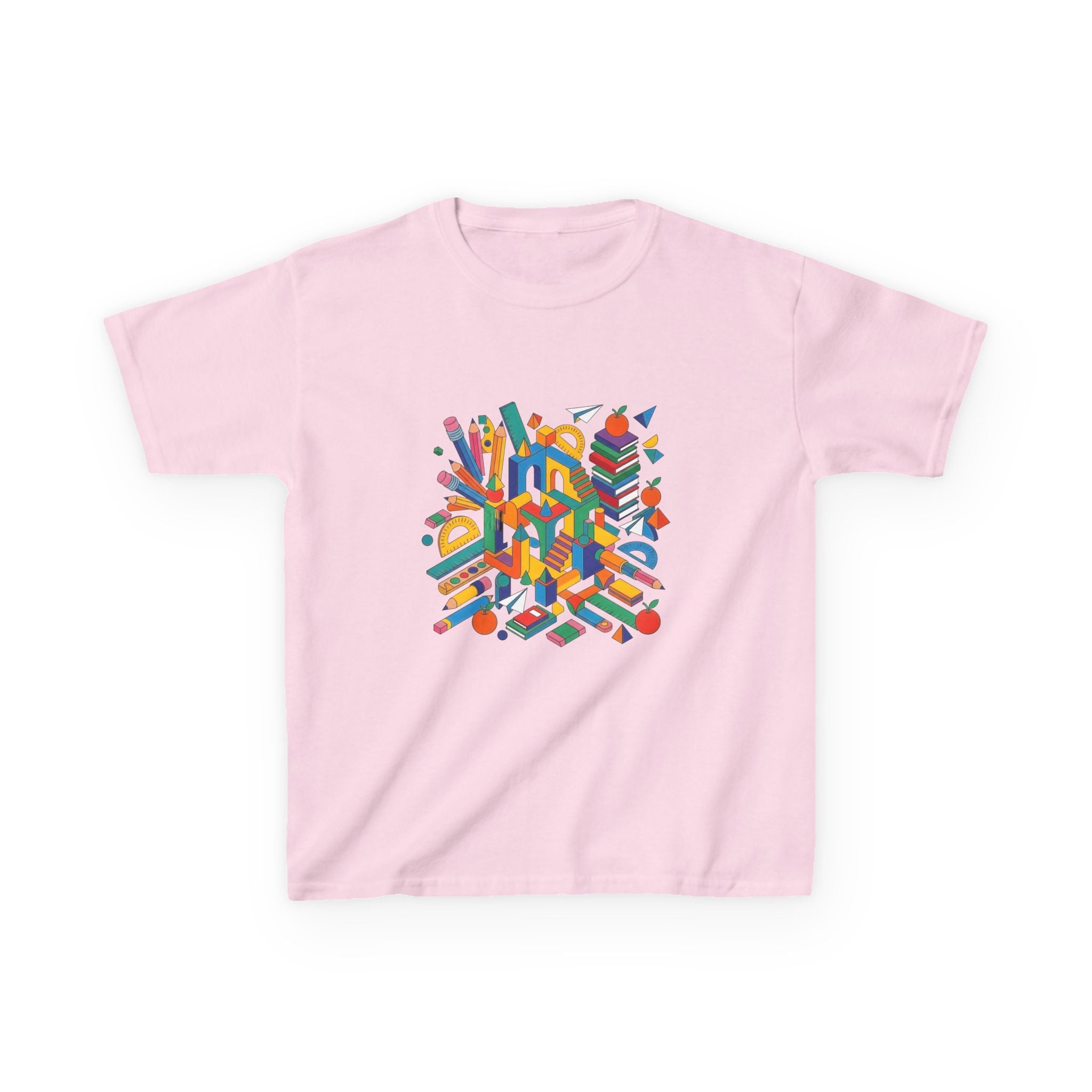 Kids T-Shirt - Abstract Geometric School Supplies | Back to School