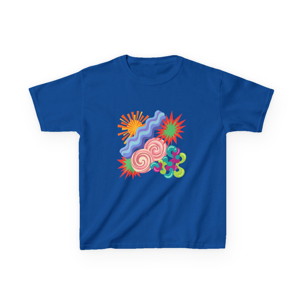 Kids T-Shirt - Playful Candy Explosion Abstract Art