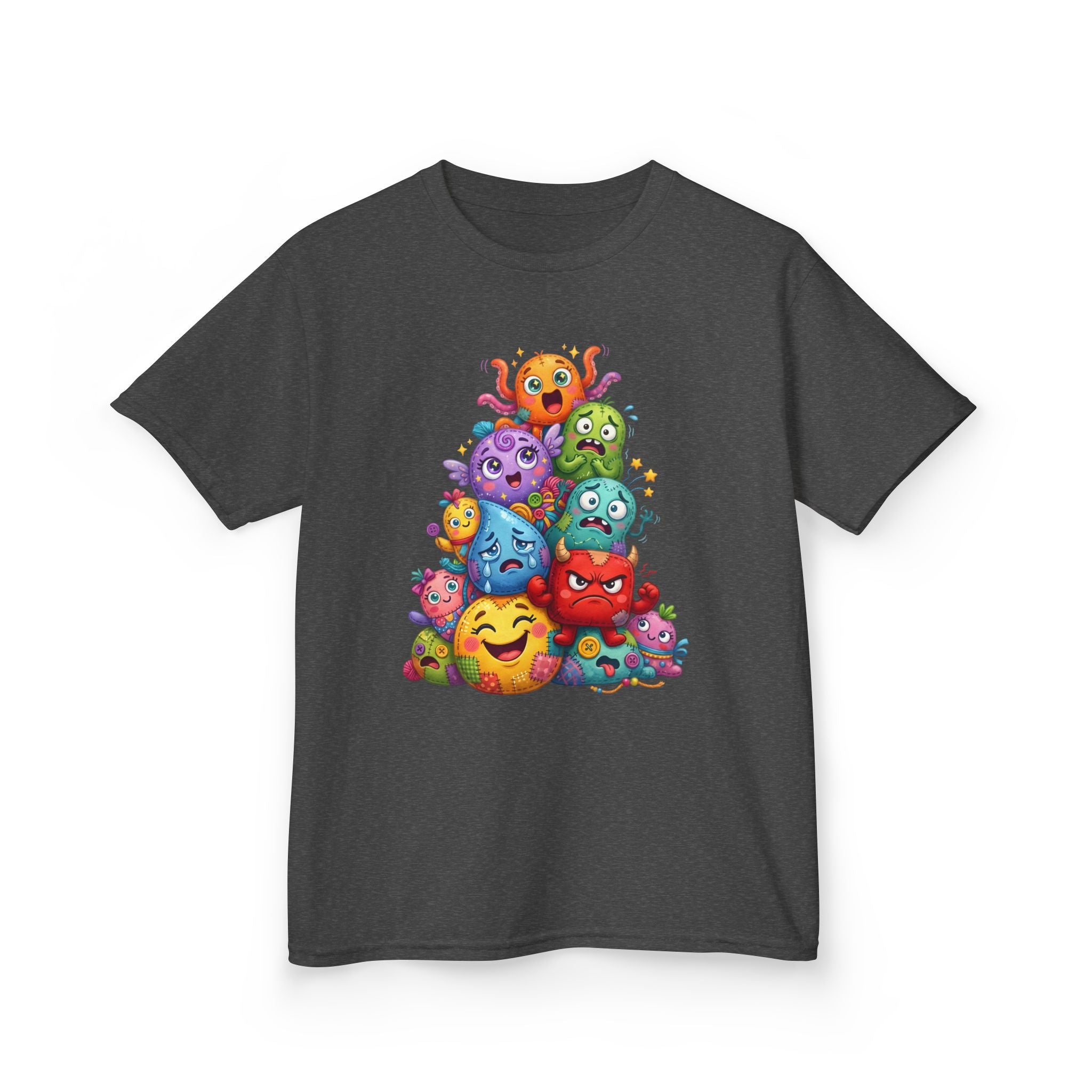 Kids T-Shirt - Cute Monster Pile | Whimsical Cartoon Design
