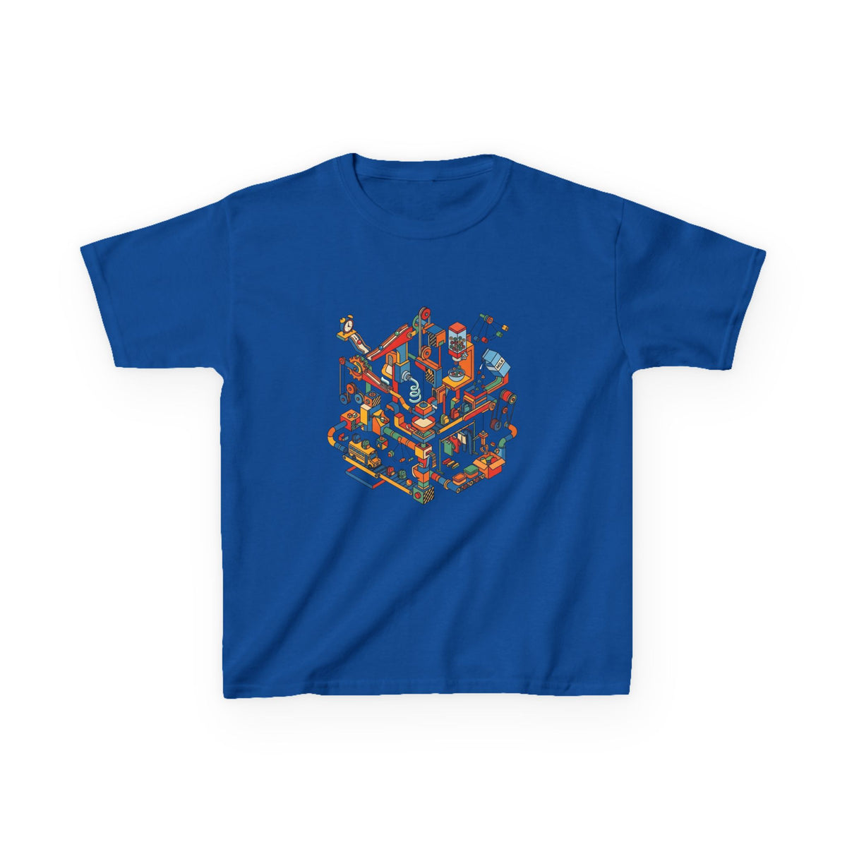 Kids Daily Routine T-Shirt - Whimsical Cartoon Machine