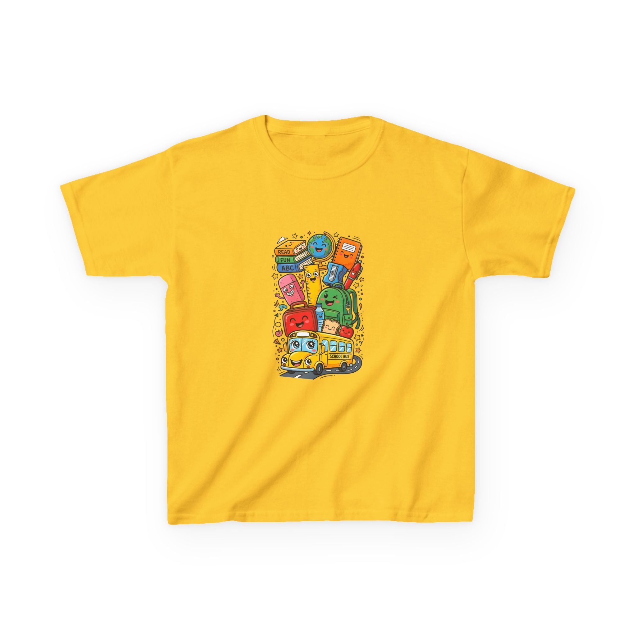Kids Back to School T-Shirt - Cute School Bus, ABC | First Day