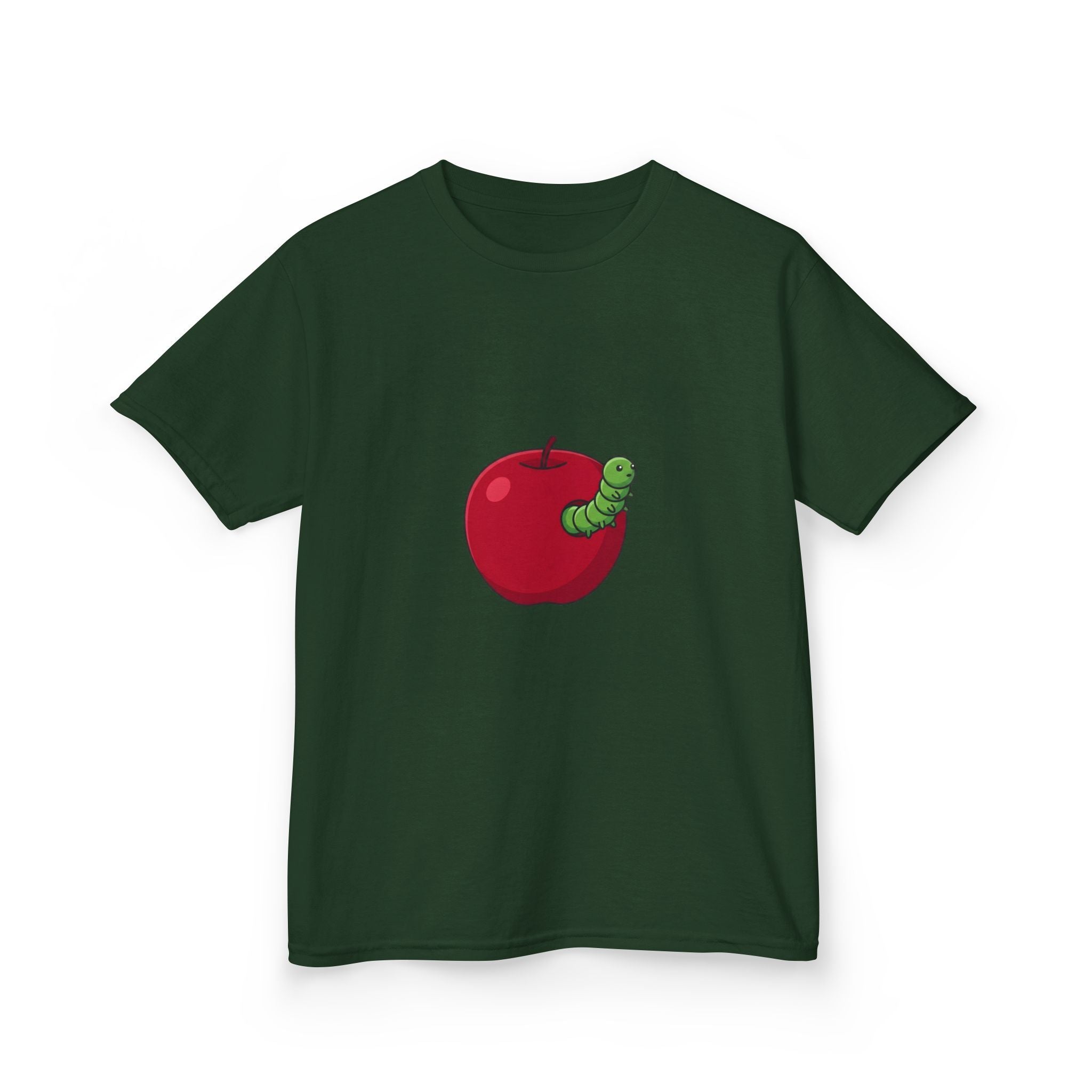 Kids T-Shirt - Cute Hungry Bookworm Caterpillar Apple Tee