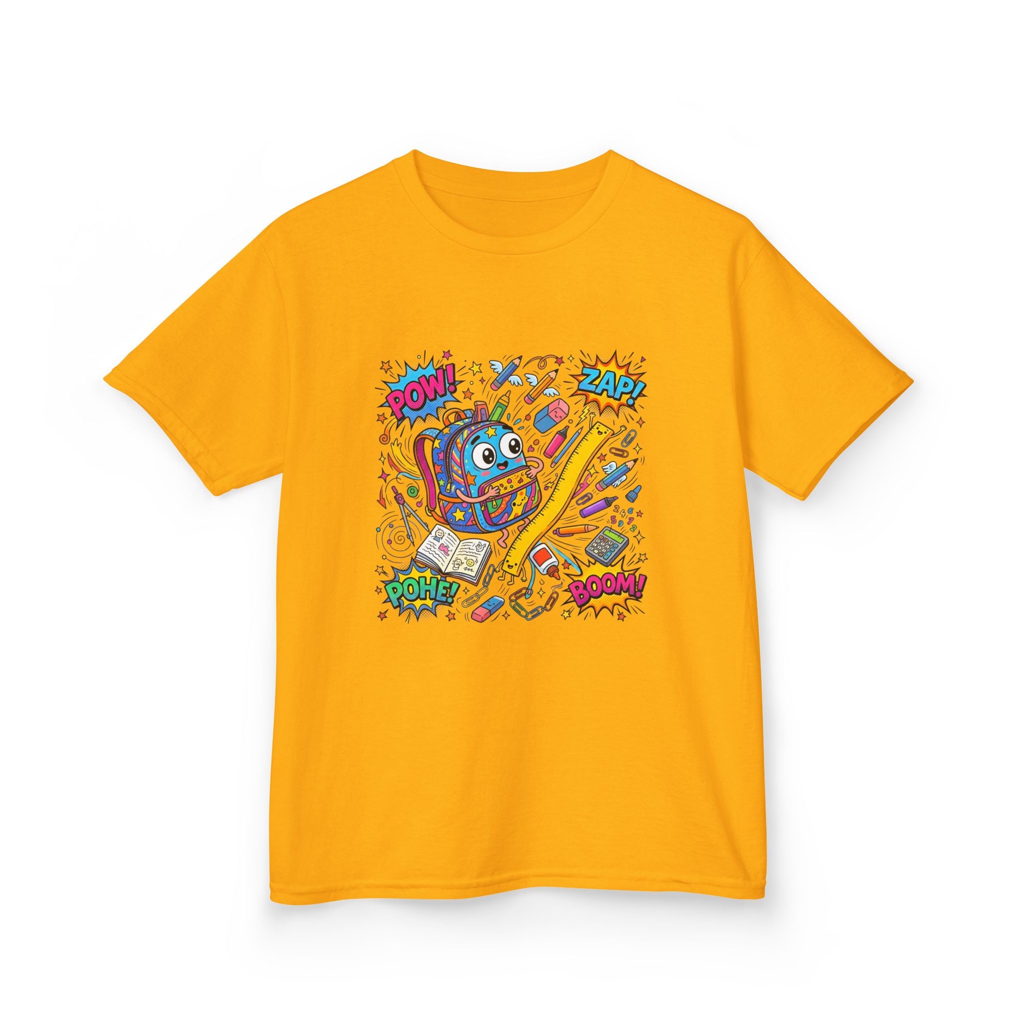 Kids T-Shirt - POW! ZAP! Comic School Supplies | Back to School