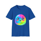 Unisex Kawaii T-Shirt - Happy Rainbow Blob Character Tee
