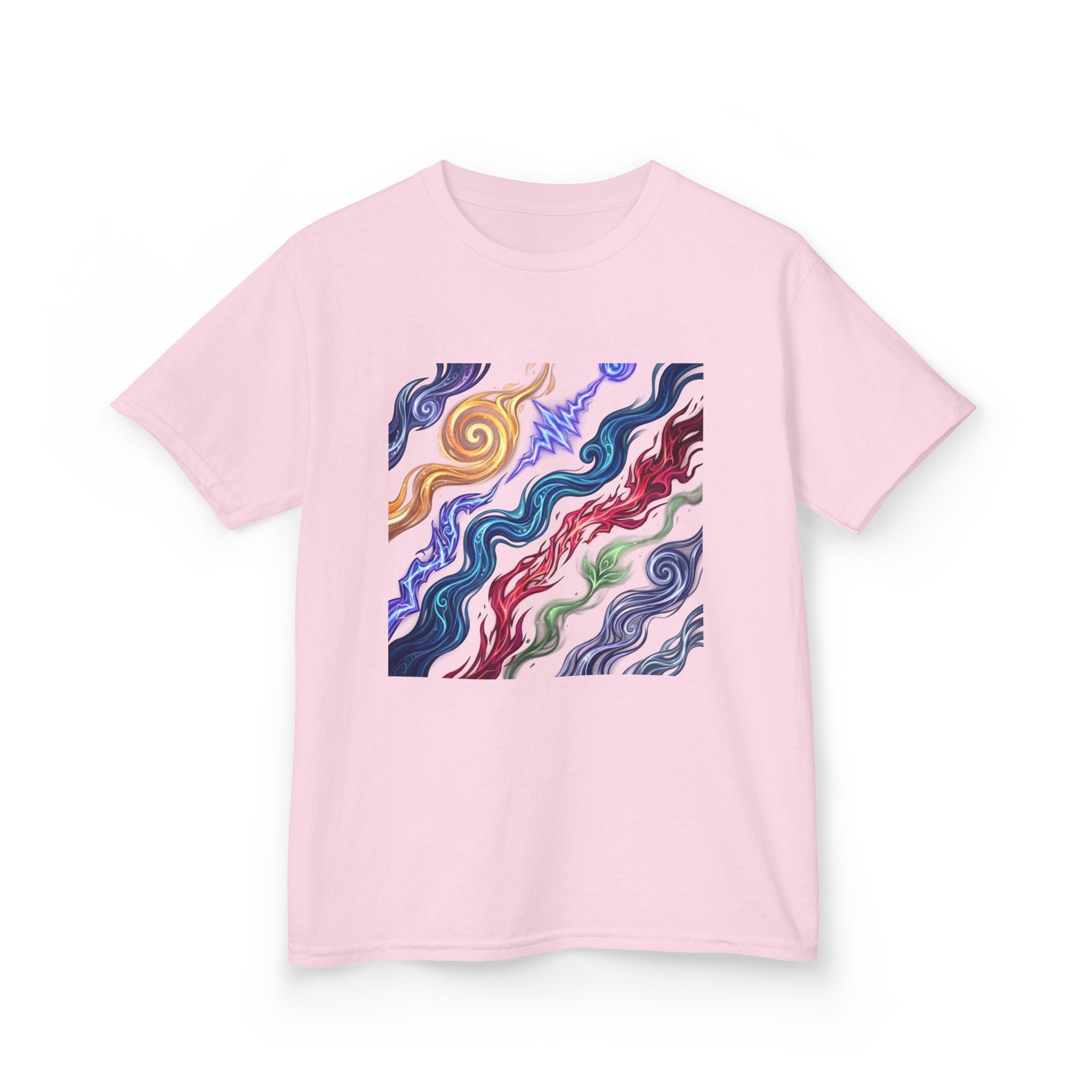 Kids Tee - Vibrant Elemental Magic Energy | Fantasy Glow