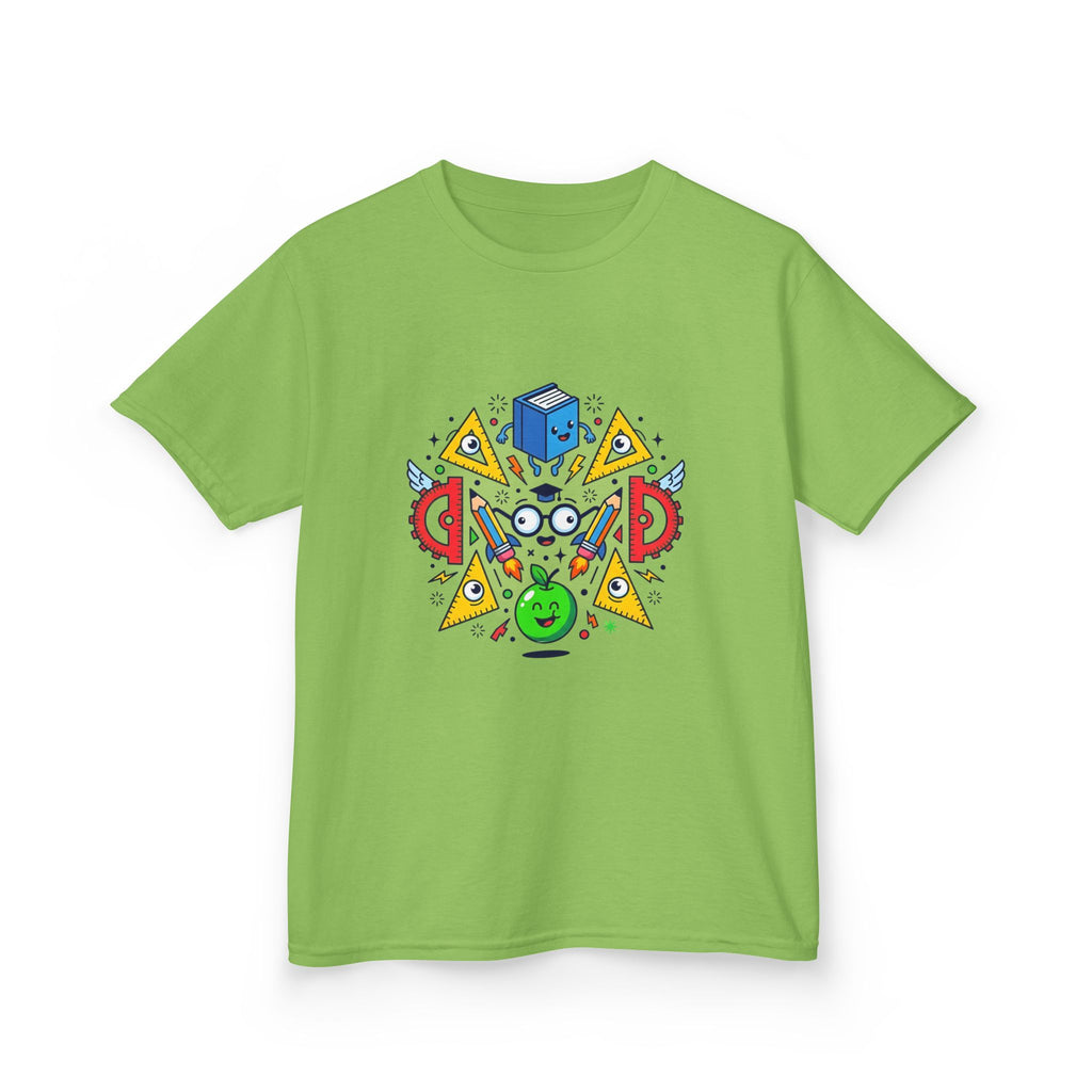 Kids Tee - Cartoon School Supplies & Learning Design | Back to School