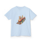 Kids Learning Train Tee - Whimsical Bookworm Education Shirt